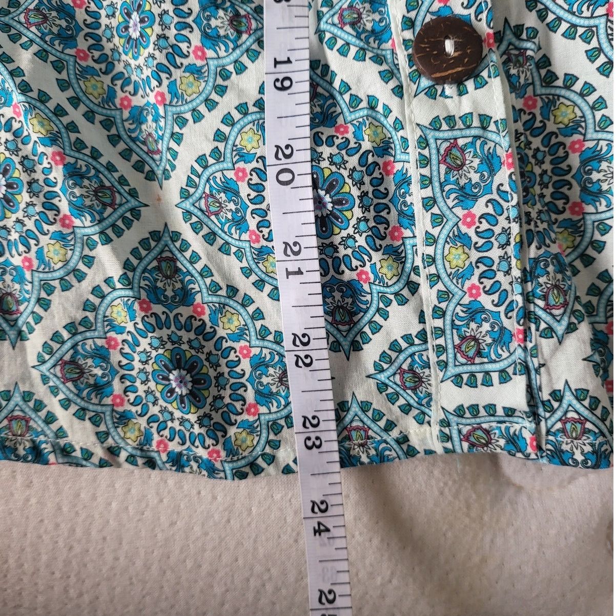 Other Vanity White Paisley Long Strapless Button Down Top - Large Size L / US 10 / IT 46 - 4 Thumbnail