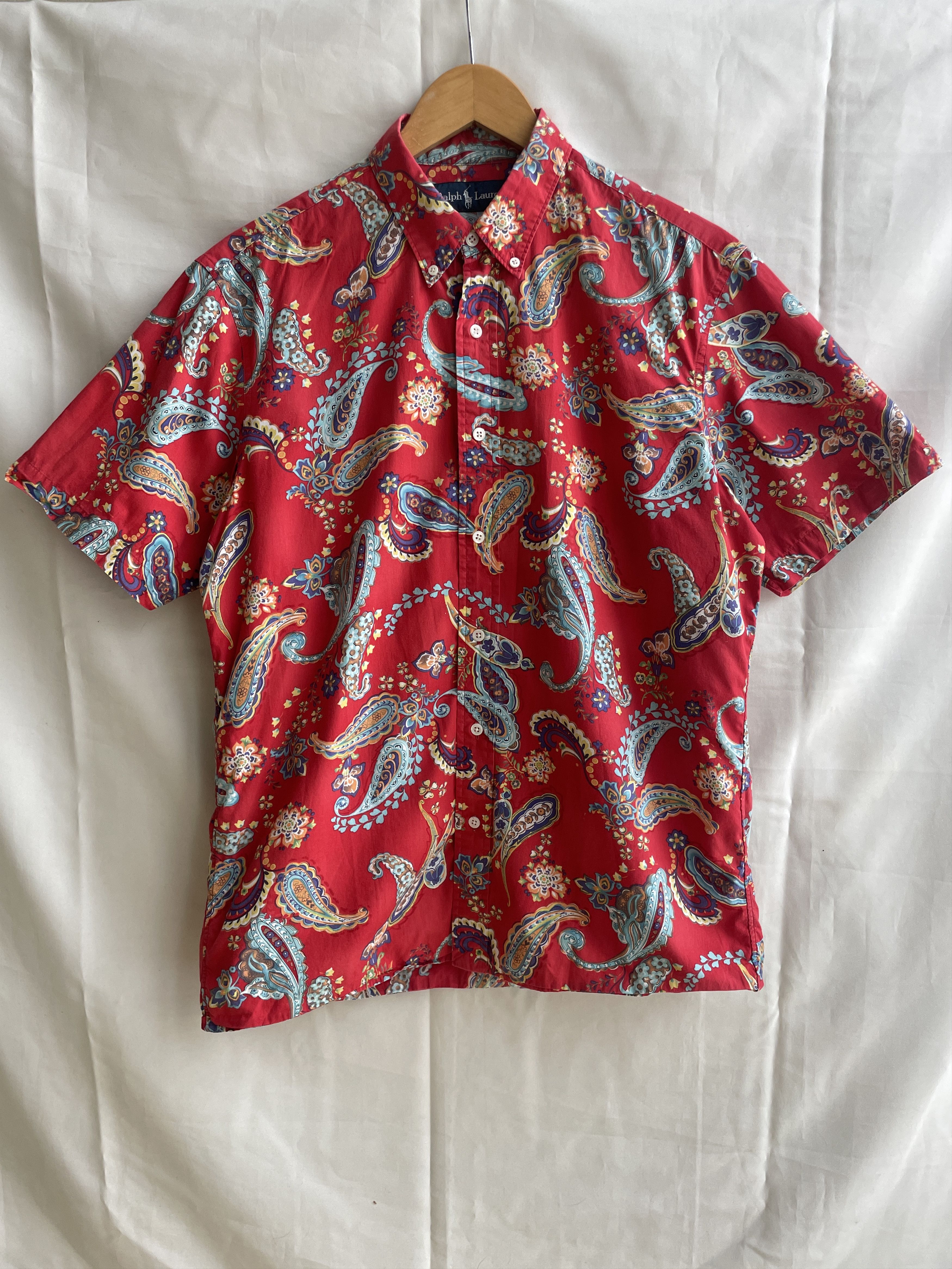 Polo Ralph Lauren Vintage Paisley Print Short Sleeve Shirt