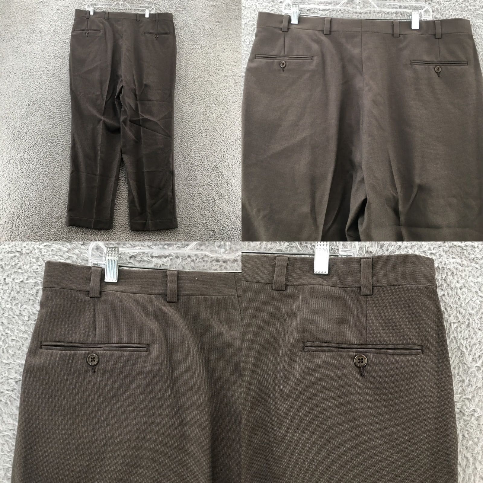 Kenneth Cole Kenneth Cole Dress Pants Mens Cuffed Trouser Gray High Rise Zip 40x30 Regular Slim Tapered Pant Mens Size US 40 / EU 56 - 9 Thumbnail