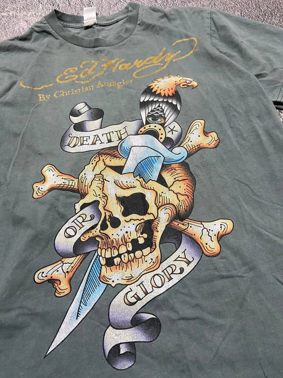 Ed Hardy Vintage Ed Hardy big printdistressed faded t shirt Size US M / EU 48-50 / 2 - 2 Thumbnail