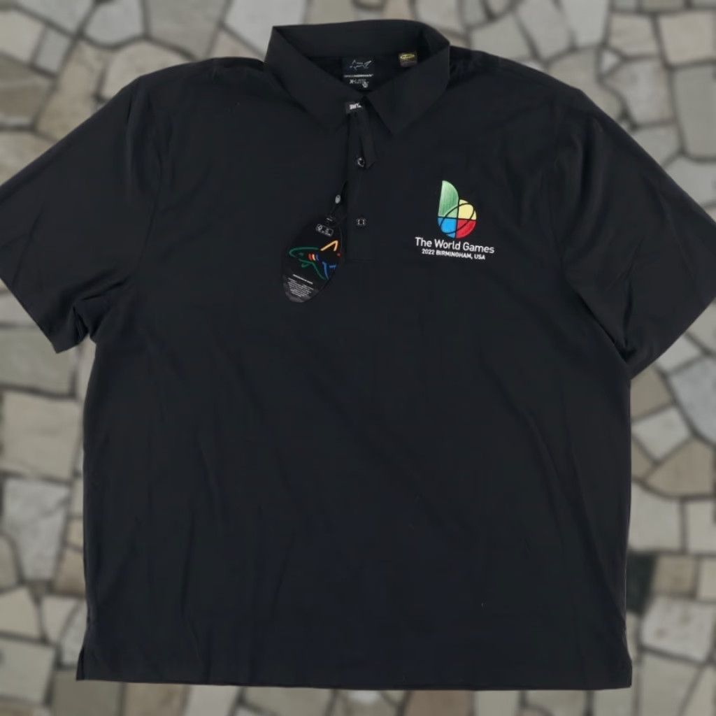 Vintage Greg Norman X-Lite Woven World Games Polo Shirt Black Men's 2XL Shirt Polo Shirt Men Black 2XL Greg Norman X-Lite Woven World Games Polo Shirt Size US XXL / EU 58 / 5 - 1 Thumbnail