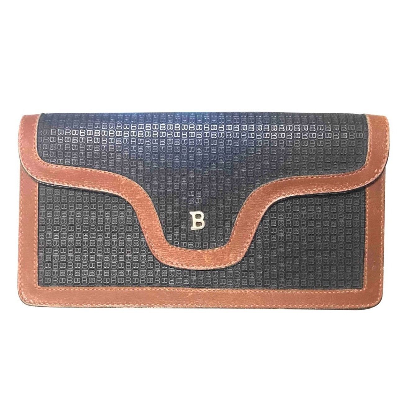 Bally Vintage Bally black and brown wallet with B logo motif. Size ONE SIZE - 1 Thumbnail