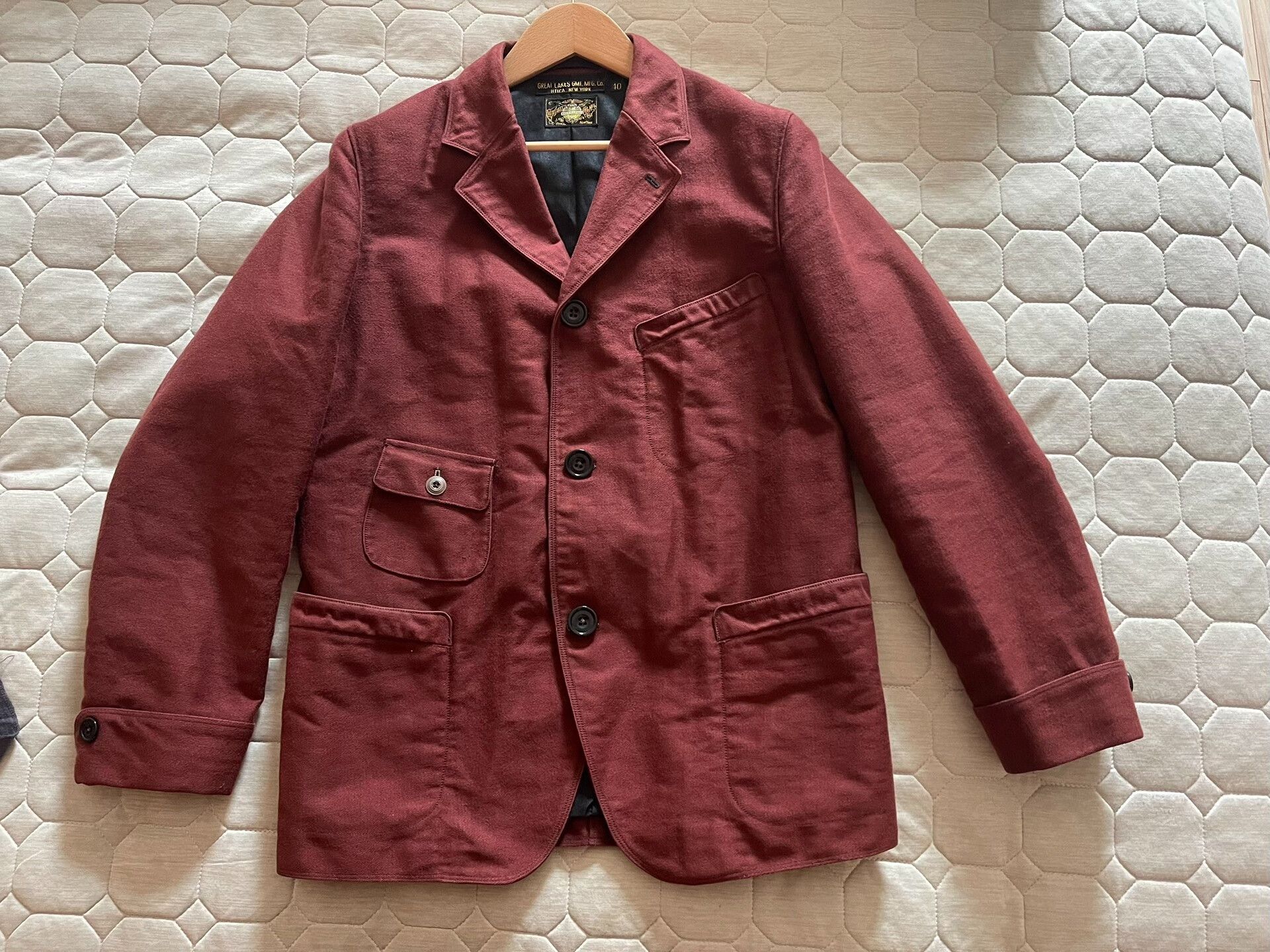 Freewheelers rich red heavy moleskin jacket for men Size US M / EU 48-50 / 2 - 1 Thumbnail