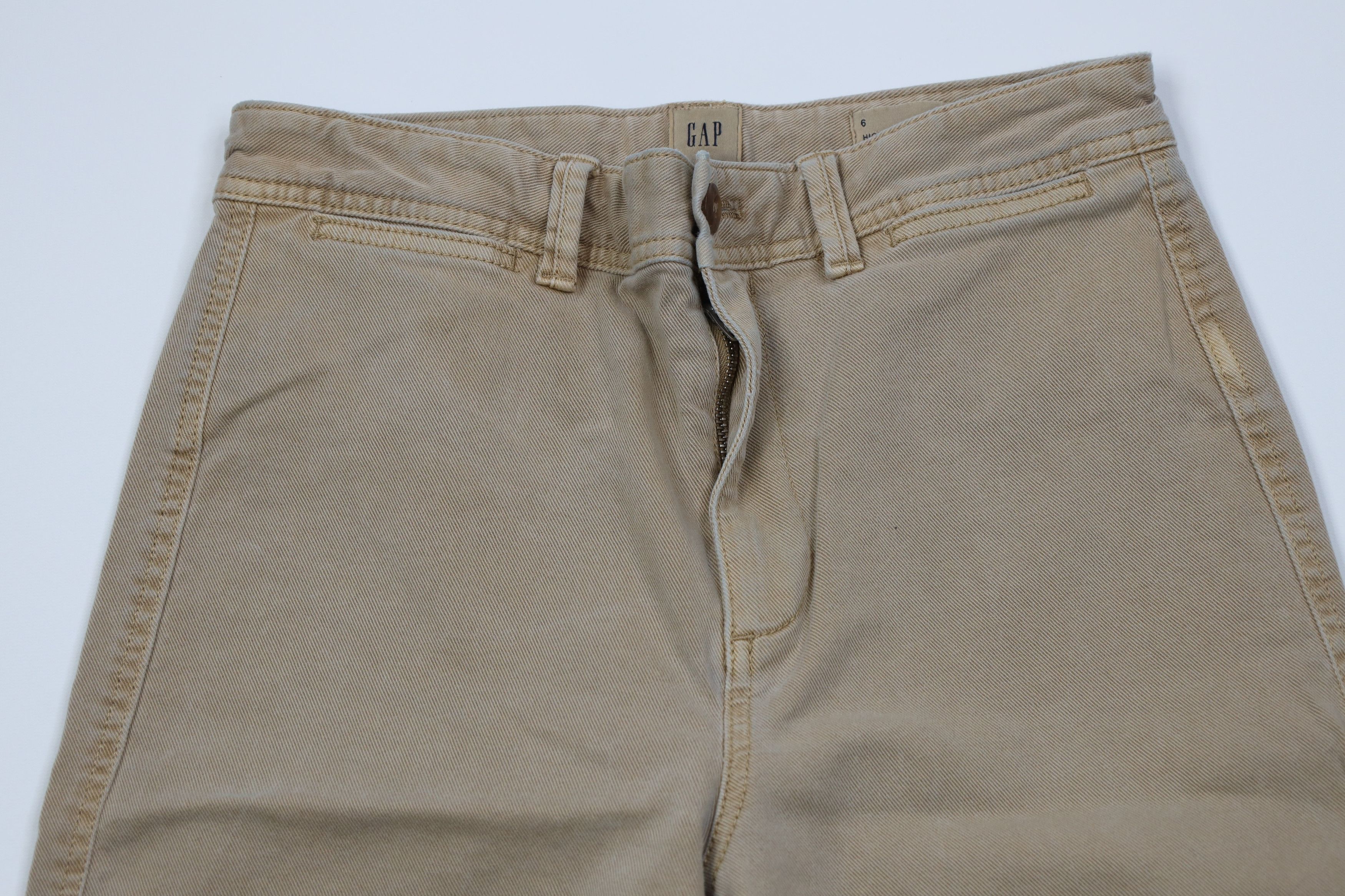 Gap Vintage Y2K Gap Stonewashed High Rise Wide Leg Cropped Pants Size 28" / US 6 / IT 42 - 2 Thumbnail