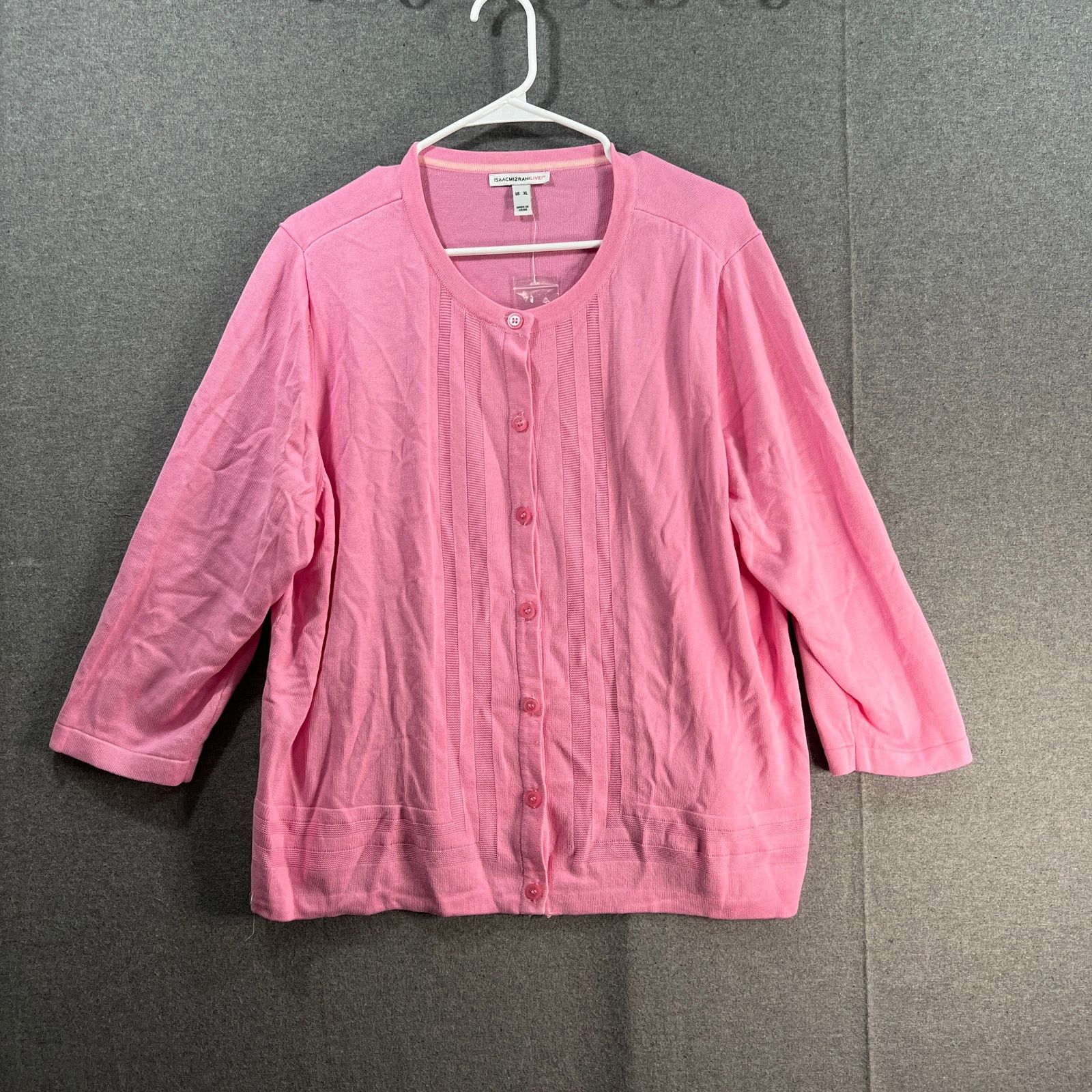 Isaac Mizrahi Isaac Mizrahi Live! Button Front Border Stitch Cardigen Size XL / US 12-14 / IT 48-50 - 1 Thumbnail