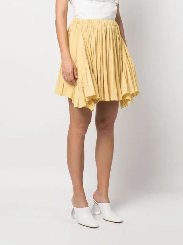 Lanvin o1y0326 Mini Skirt in Marigold Size 28" / US 6 / IT 42 - 3 Thumbnail