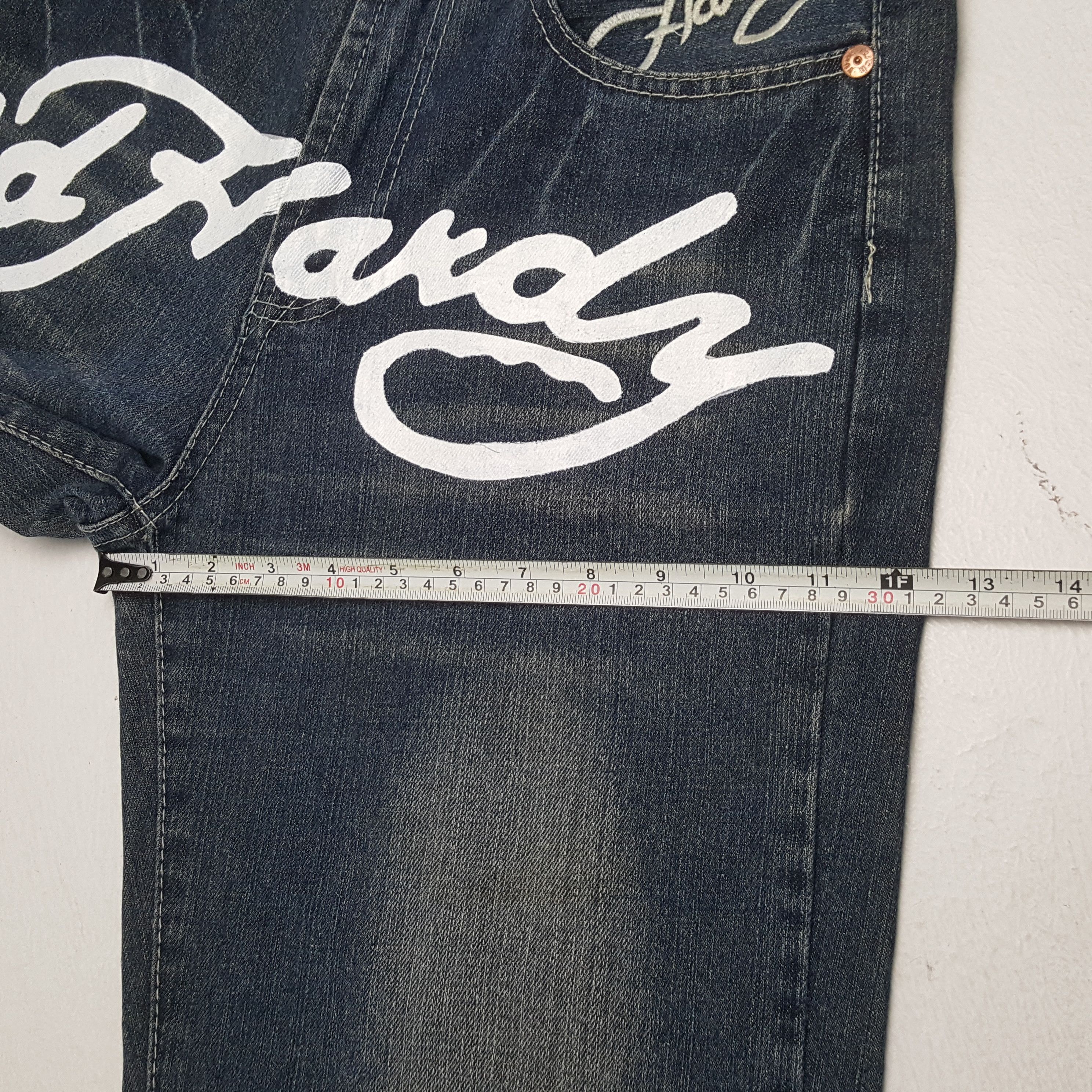 Christian Audigier × Ed Hardy × Vintage Vintage ED HARDY by CHRISTIAN AUDIGIER Fashion Designer Jean Size US 30 / EU 46 - 9 Thumbnail