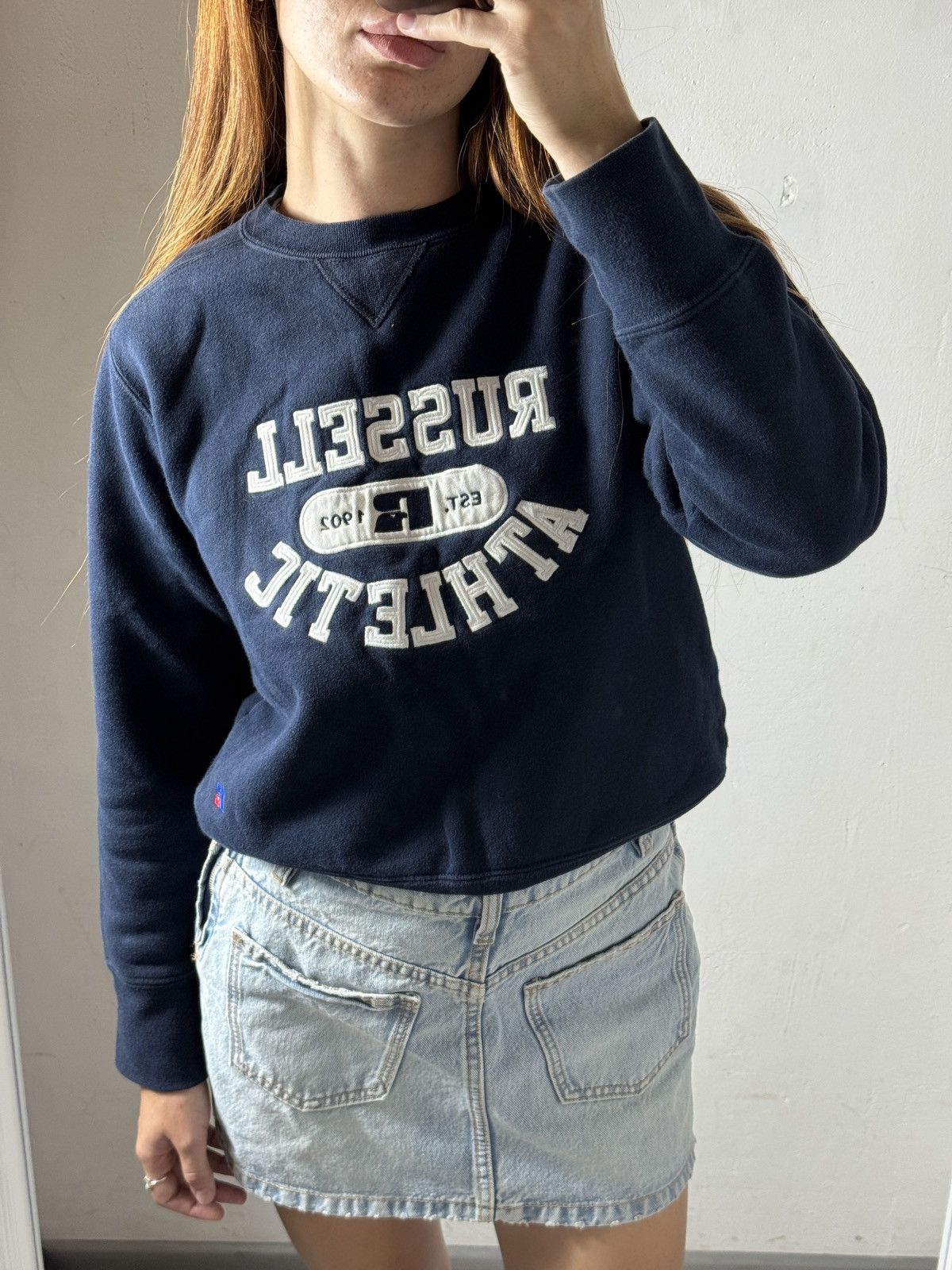 Russell Athletic VINTAGE RUSSELL ATHLETIC 2000s BIG LOGO AMERICAN SWEATSHIRT Size S / US 4 / IT 40 - 8 Thumbnail