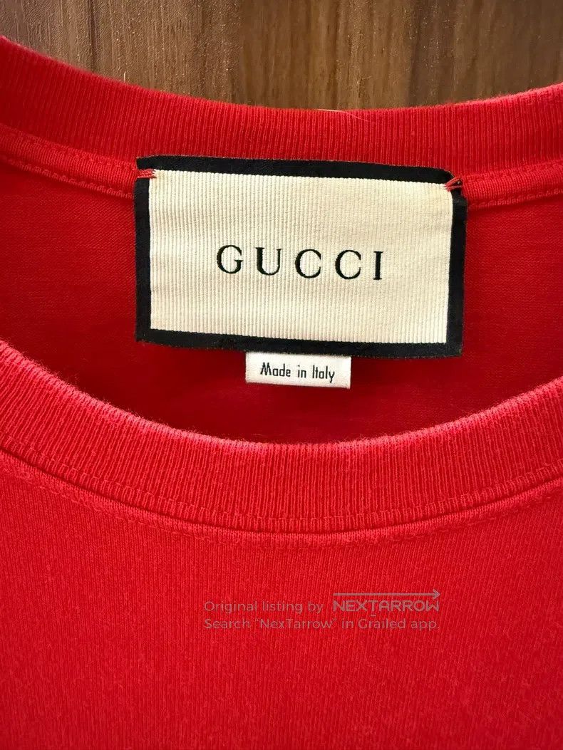 Gucci Gucci Red tennis racket embroidered short sleeves Size US S / EU 44-46 / 1 - 4 Thumbnail
