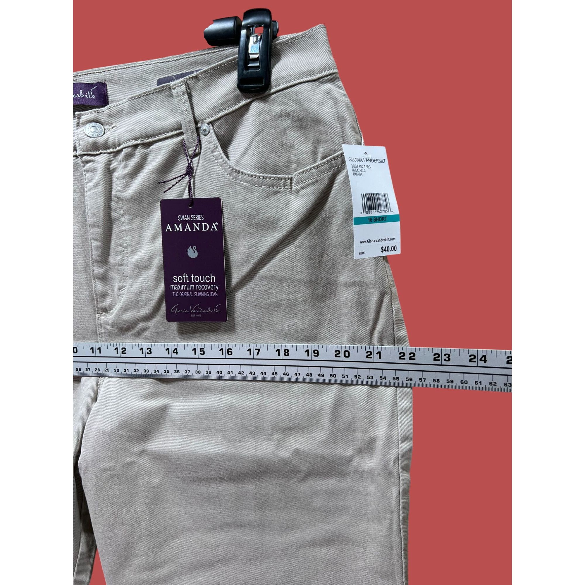 Gloria Vanderbilt Gloria Vanderbilt - Women's Classic High Waist Short Jean - Size 38" / US 16 / IT 52 - 4 Thumbnail