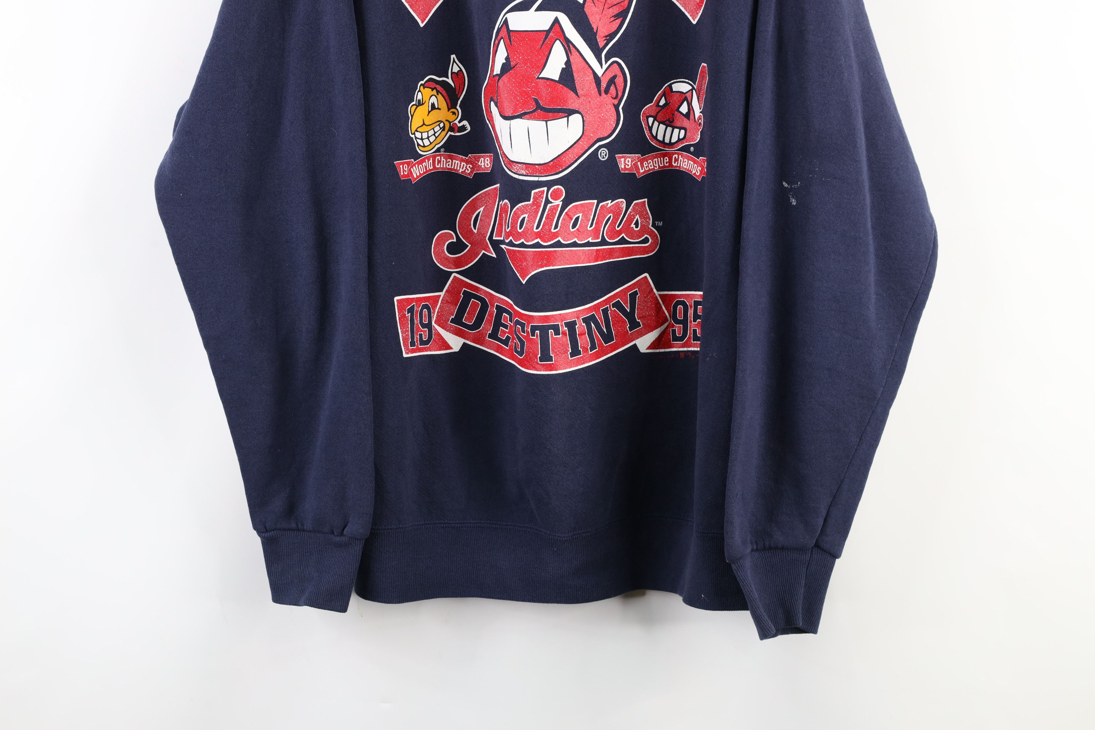 Vintage Vintage 90s Chief Wahoo Cleveland Indians Sweatshirt USA Size US XXL / EU 58 / 5 - 3 Thumbnail