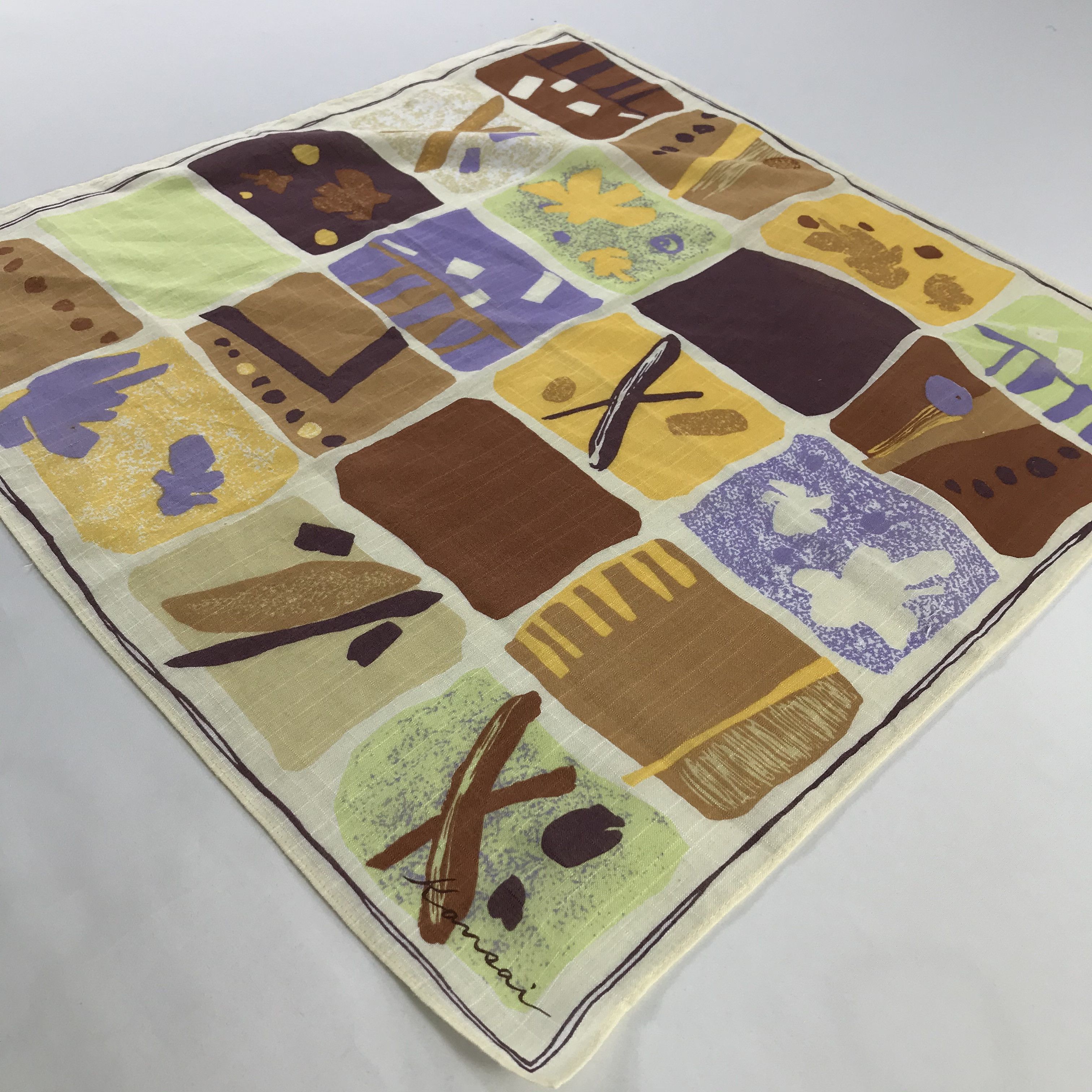 Kansai Yamamoto × Vintage Kansai Bandana / Handkerchief / Neckerchief - S691 Size ONE SIZE - 2 Thumbnail