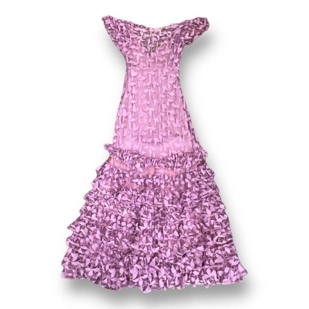 LoveShackFancy LoveShackFancy Purple Kamber Lace Floral Maxi Dress Size 0 Size XS / US 0-2 / IT 36-38 - 10 Thumbnail
