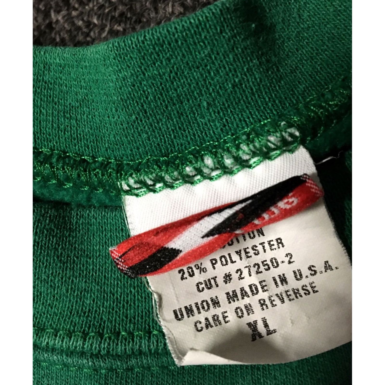 Vintage VINTAGE Union Line Sweatshirt XL Green 80s 90s Grunge USA Made Men Pullover Striped Logo Rock Size US XL / EU 56 / 4 - 5 Thumbnail