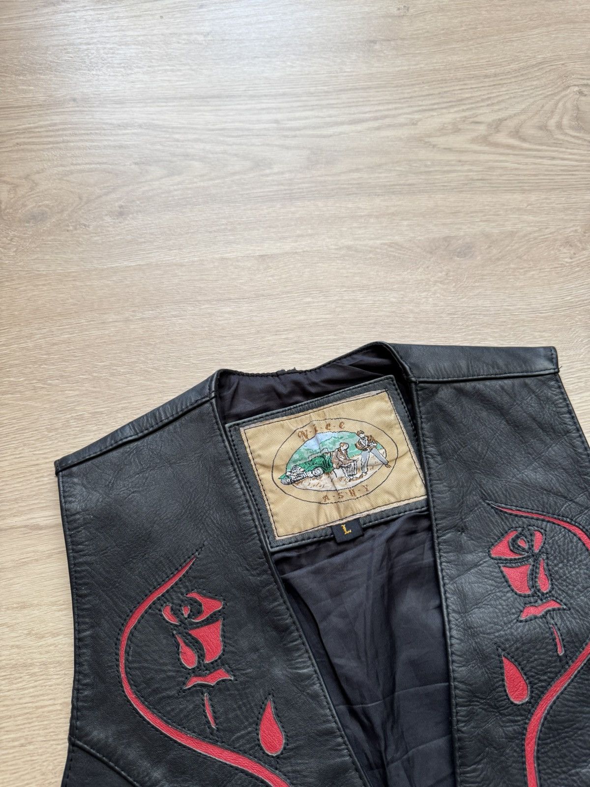 Genuine Leather Vintage 90’s Amazing Western Cowboy Genuine Leather Vest Size US L / EU 52-54 / 3 - 2 Thumbnail