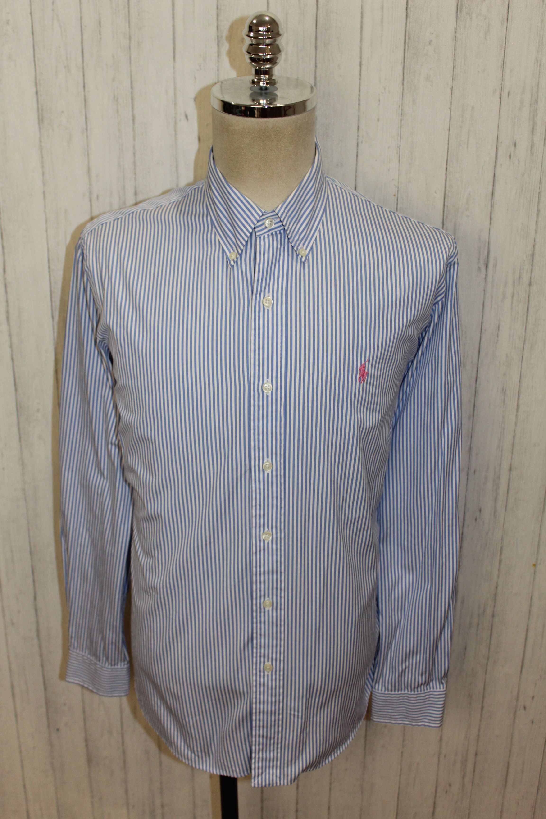 Polo Ralph Lauren RALPH LAUREN Long Sleeve Purple Striped Shirt Size US L / EU 52-54 / 3 - 2 Thumbnail