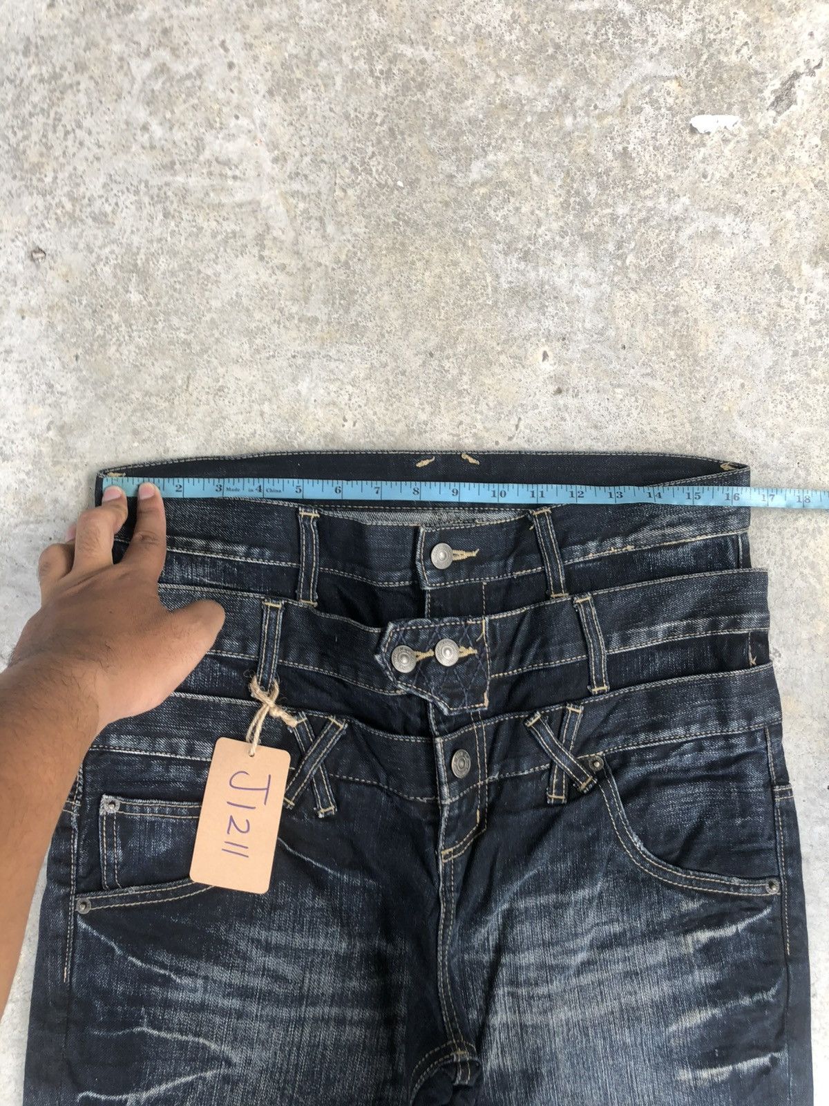 PPFM Japanese PPFM Double Waist Distressed Denim Punk Style Size US 32 / EU 48 - 21 Thumbnail