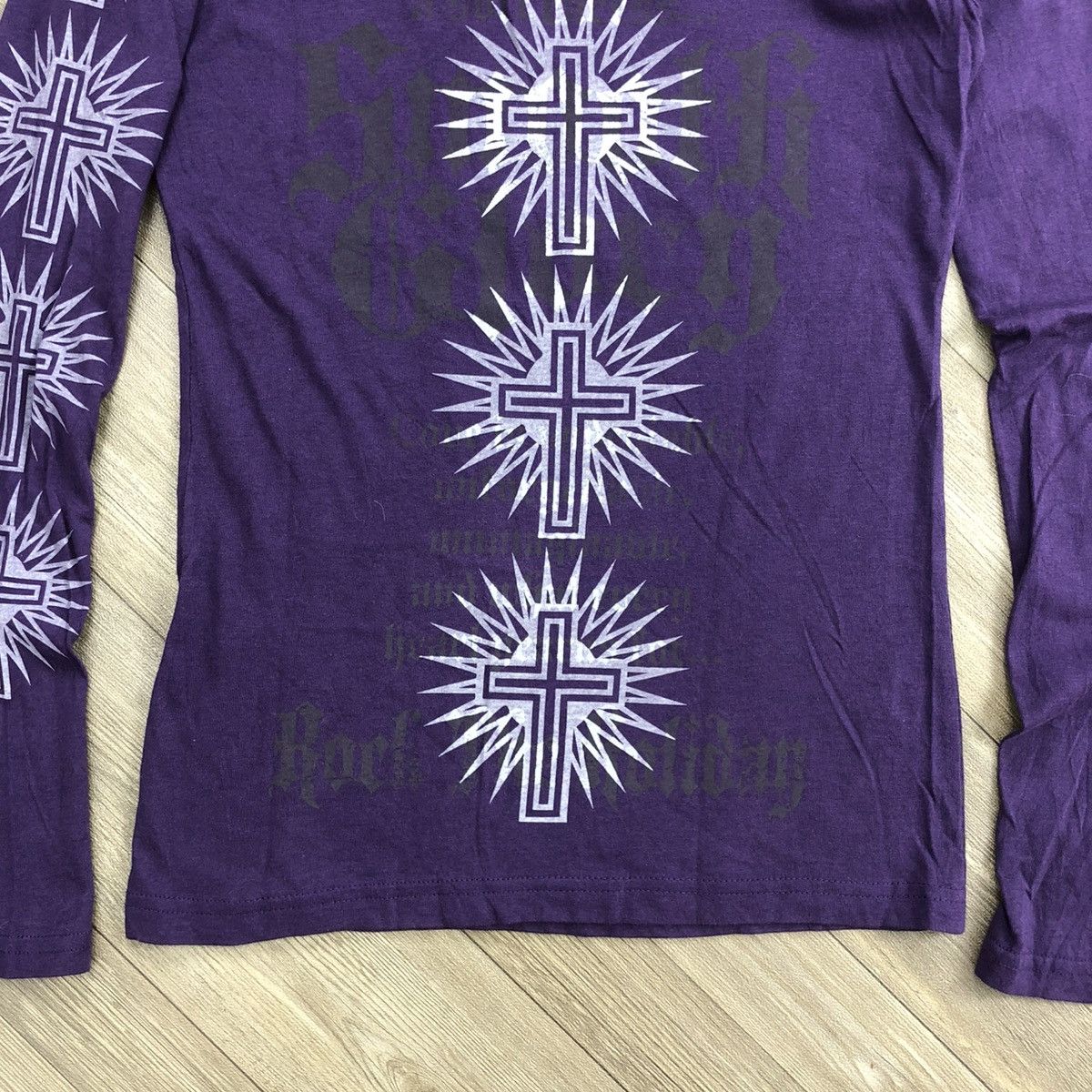 Japanese Brand 2000s Glitz like H Anarchy Cross Gothic Grunge Punk Goa Tee Size US S / EU 44-46 / 1 - 4 Thumbnail