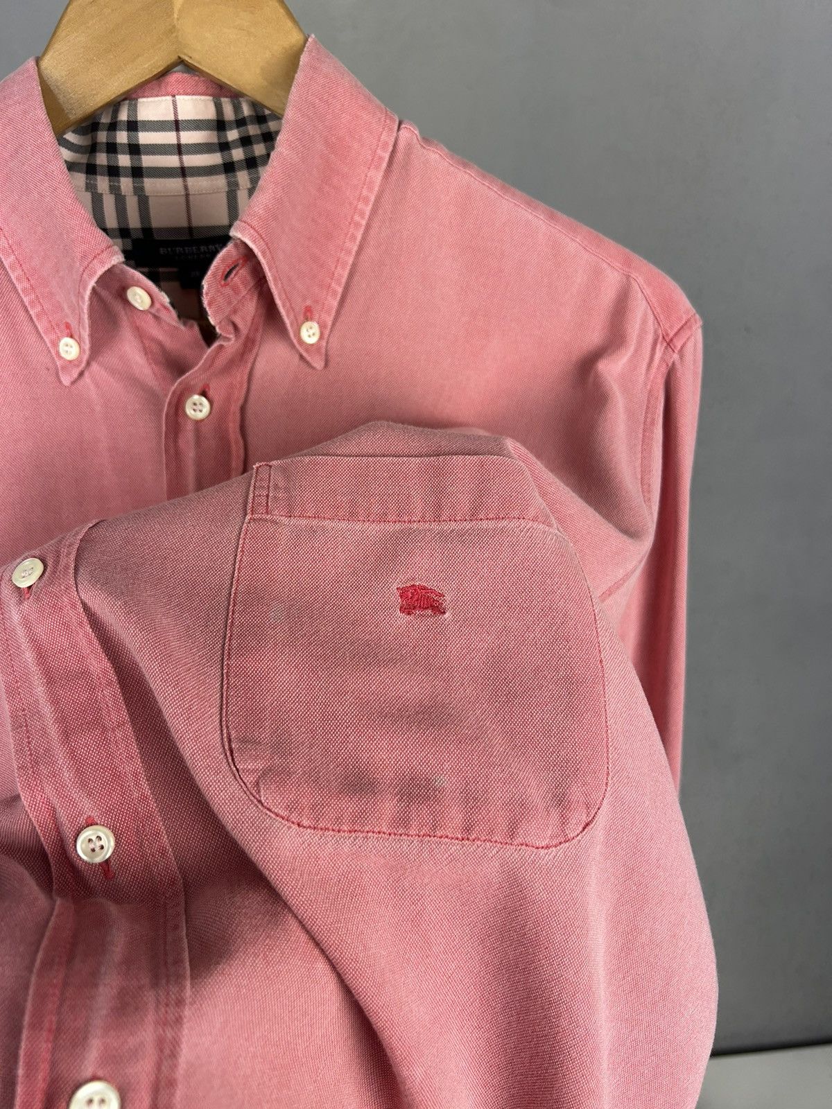 Burberry Burberry London Pink Button Down Shirt Nova Check Size US L / EU 52-54 / 3 - 5 Thumbnail