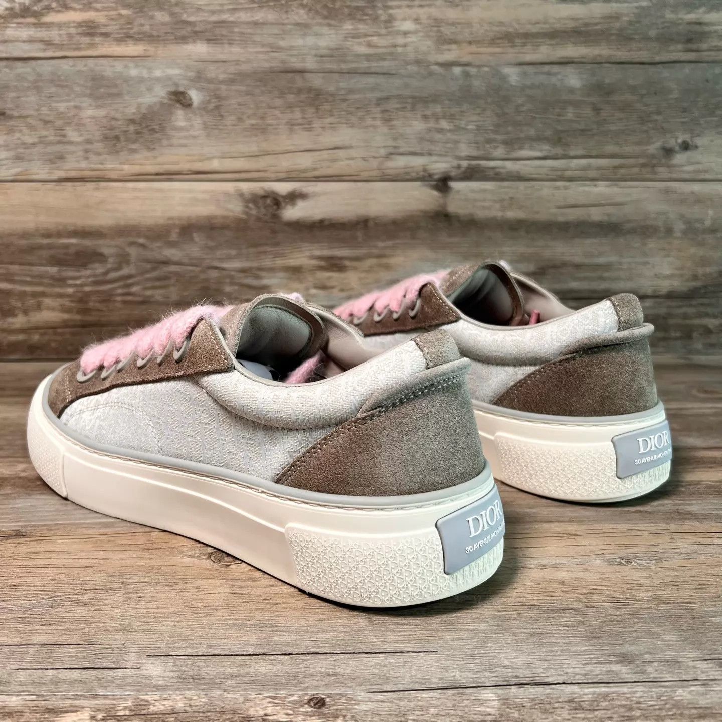 Dior DIOR B33 Low-Top Sneaker White Brown Pink 42 Size US 9 / EU 42 - 4 Thumbnail