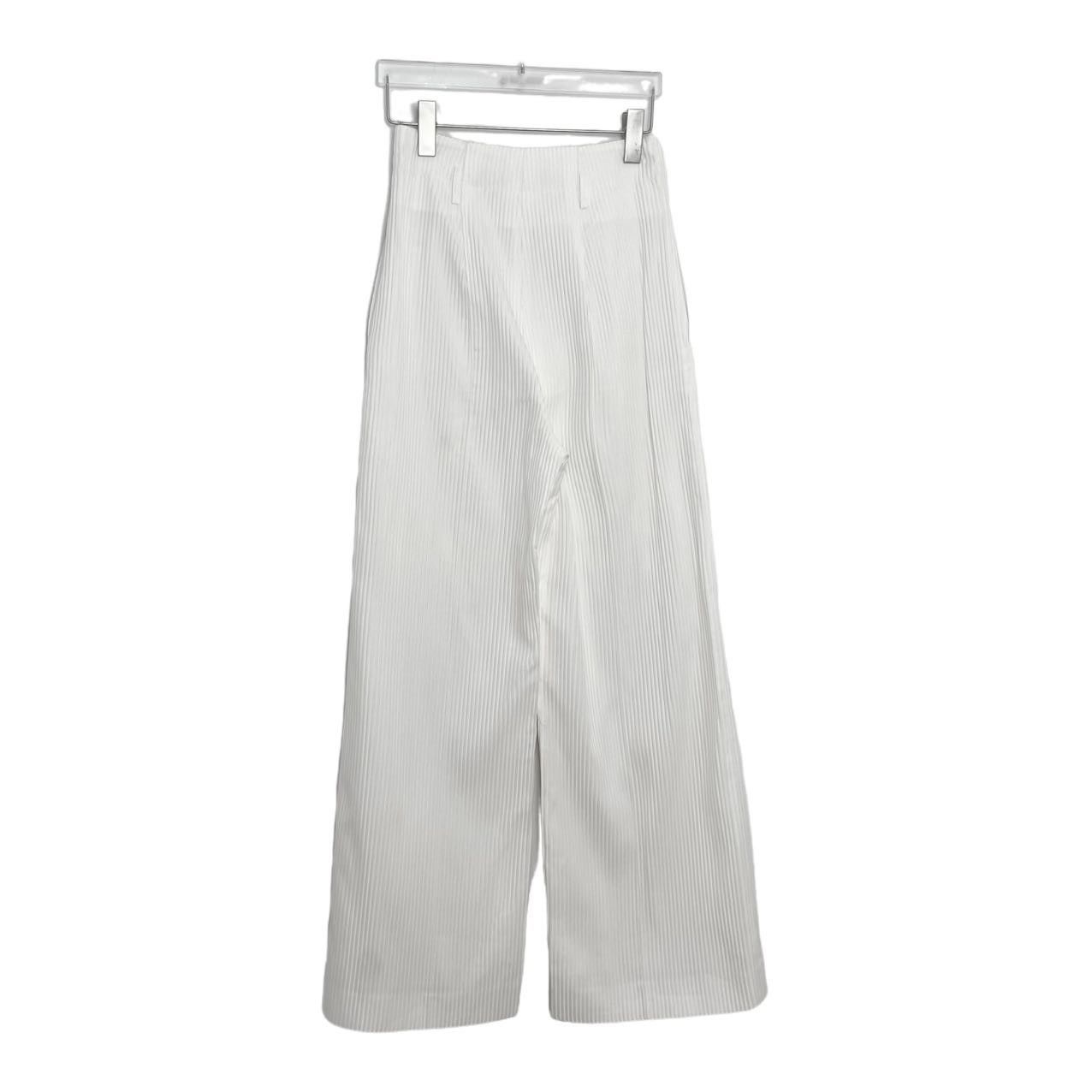 Dior Dior White Silk Wide-Leg Women Casual Pants K26WX Size 24" / US 00 / IT 34 - 2 Thumbnail