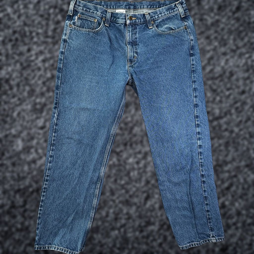 Carhartt Carhartt Jeans Blue 40X30 Straight Denim 5-Pocket Traditional Fit Men’s Jeans Size US 40 / EU 56 - 1 Thumbnail