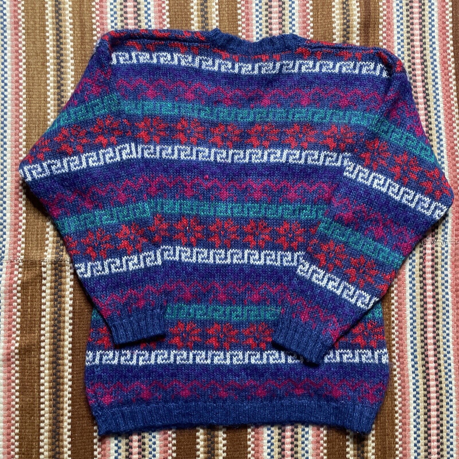 Japanese Brand × Vintage Vintage Knit Knit 50% Mohair Patterned Striped Cardigan Size US L / EU 52-54 / 3 - 4 Thumbnail
