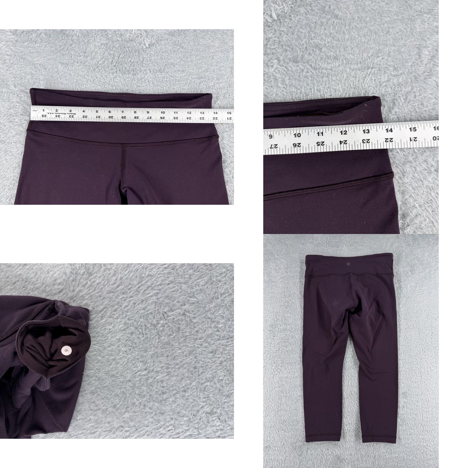Lululemon VINTAGE? Wait; it's not vintage. The item is Lululemon Wunder Under Crop Purple 6 Pants Women 21" Inseam Yoga High Rise Cropped Stretch Athletic Size 28" / US 6 / IT 42 - 8 Thumbnail