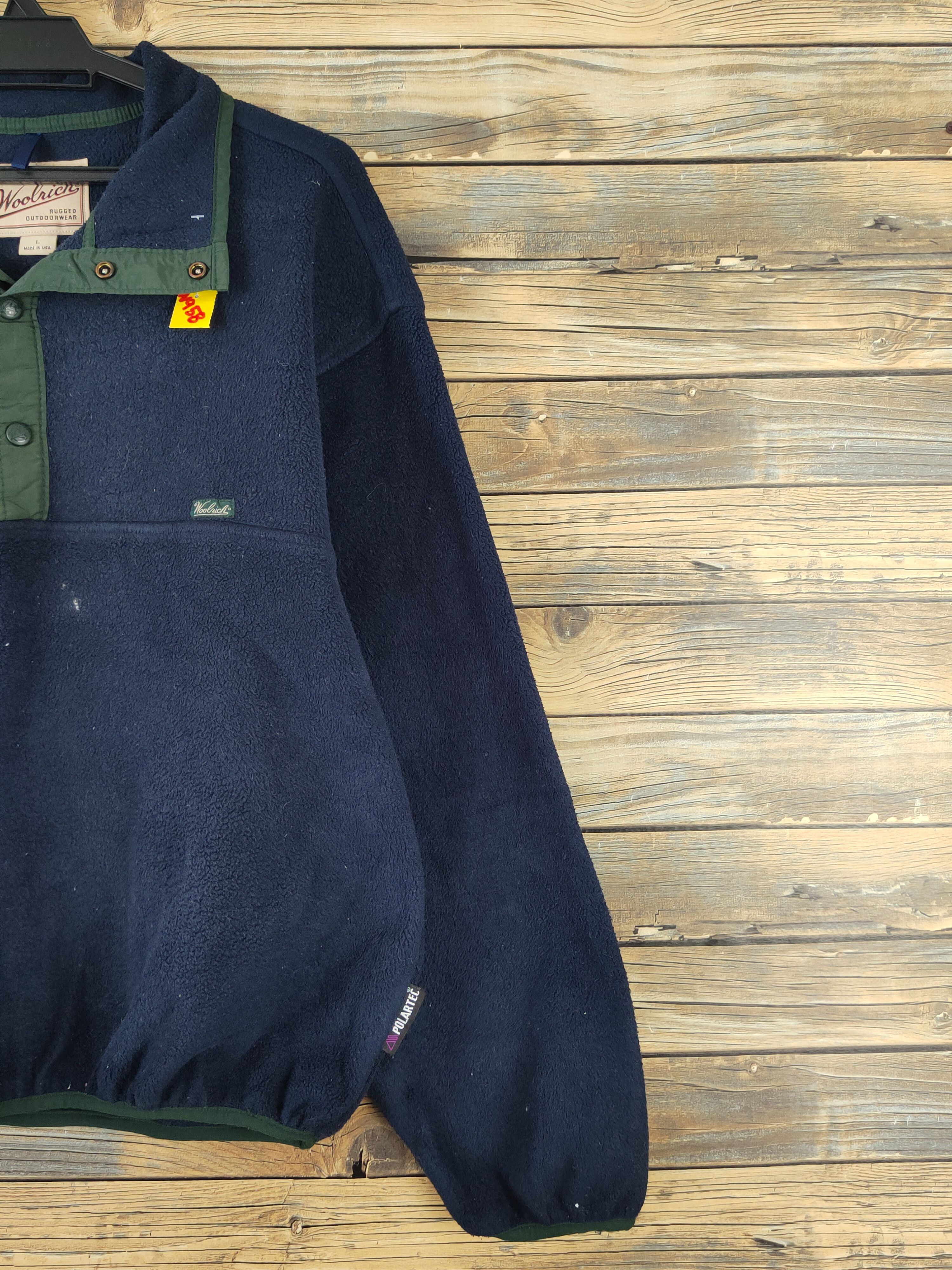 Polartec × Vintage × Woolrich Woolen Mills Woolrich usa Polartec Navy fleece Sweatshirts #W958 Size US L / EU 52-54 / 3 - 6 Thumbnail