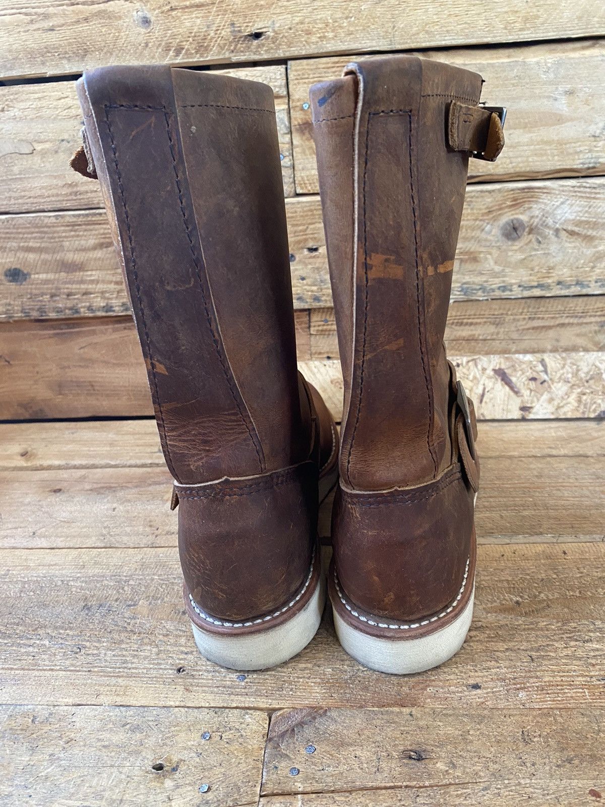 Red Wing Redwing engineer boots, brown leather boots sz39 Size US 6.5 / EU 39-40 - 6 Thumbnail