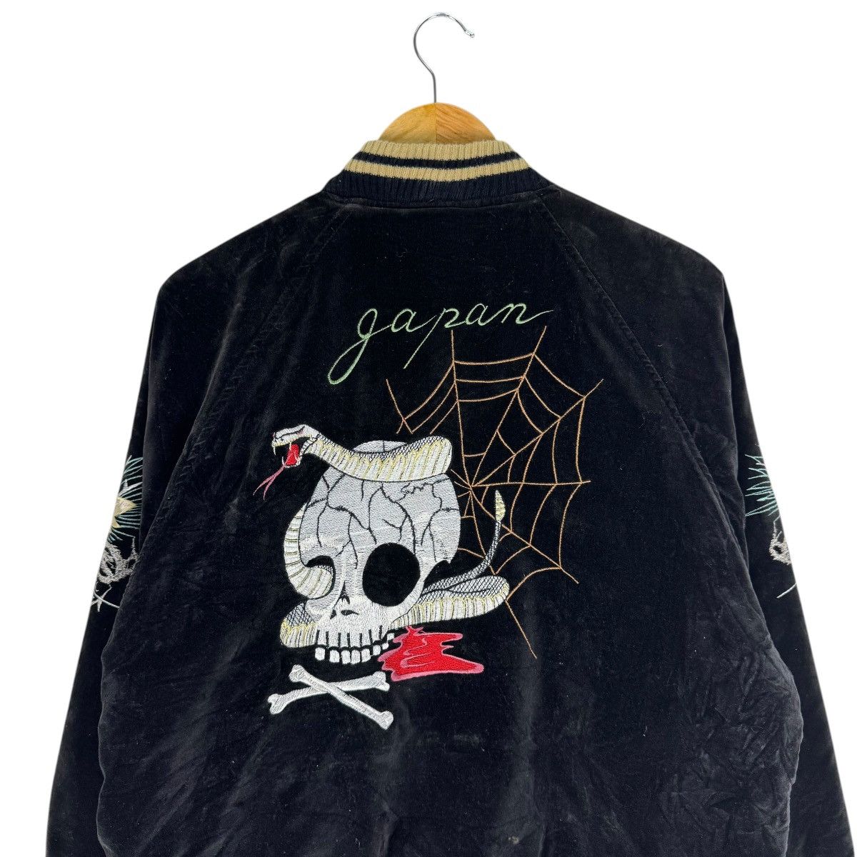 Japanese Brand ☀️HOUSTON JAPAN SPIDERWEB VELVET SUKAJAN JACKET Size US L / EU 52-54 / 3 - 5 Thumbnail