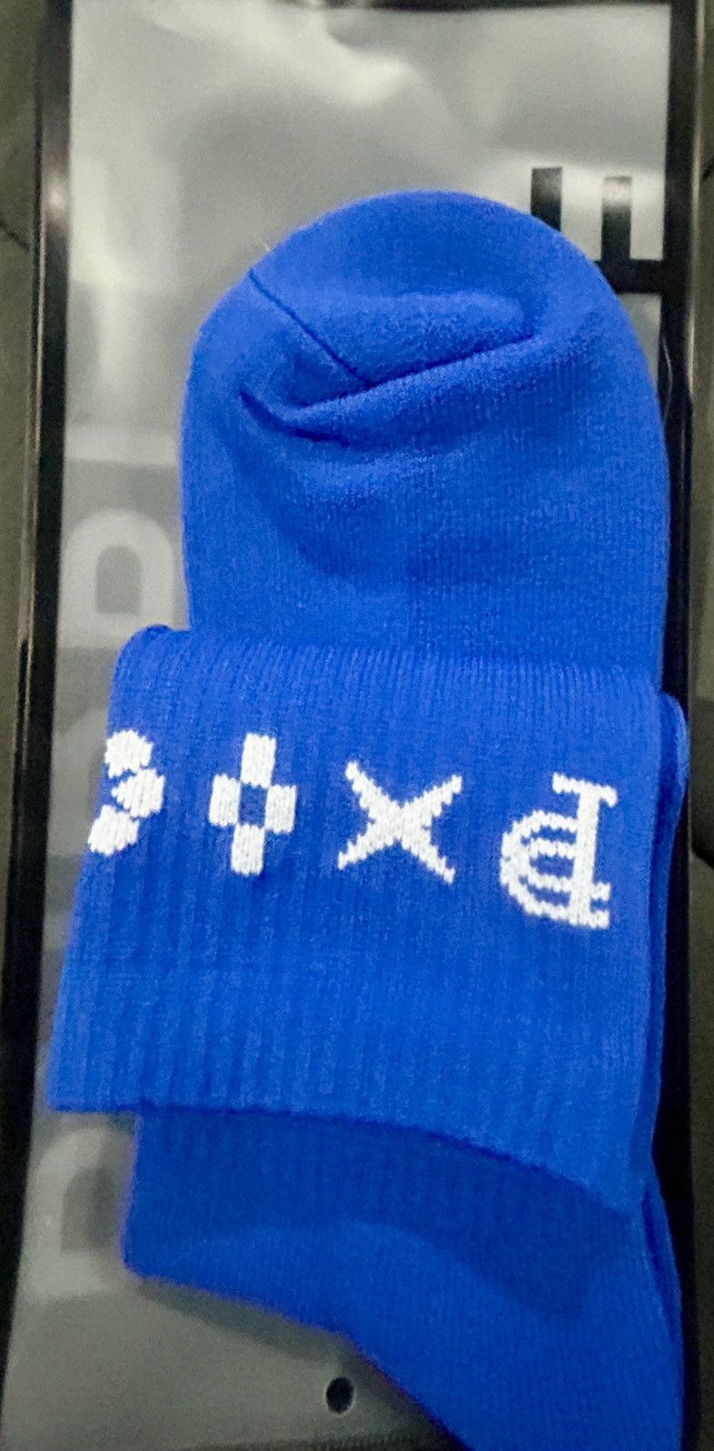 Purple Brand Purple Brand Monogram Crew Socks Royal Blue White Mens Size ONE SIZE - 8 Thumbnail
