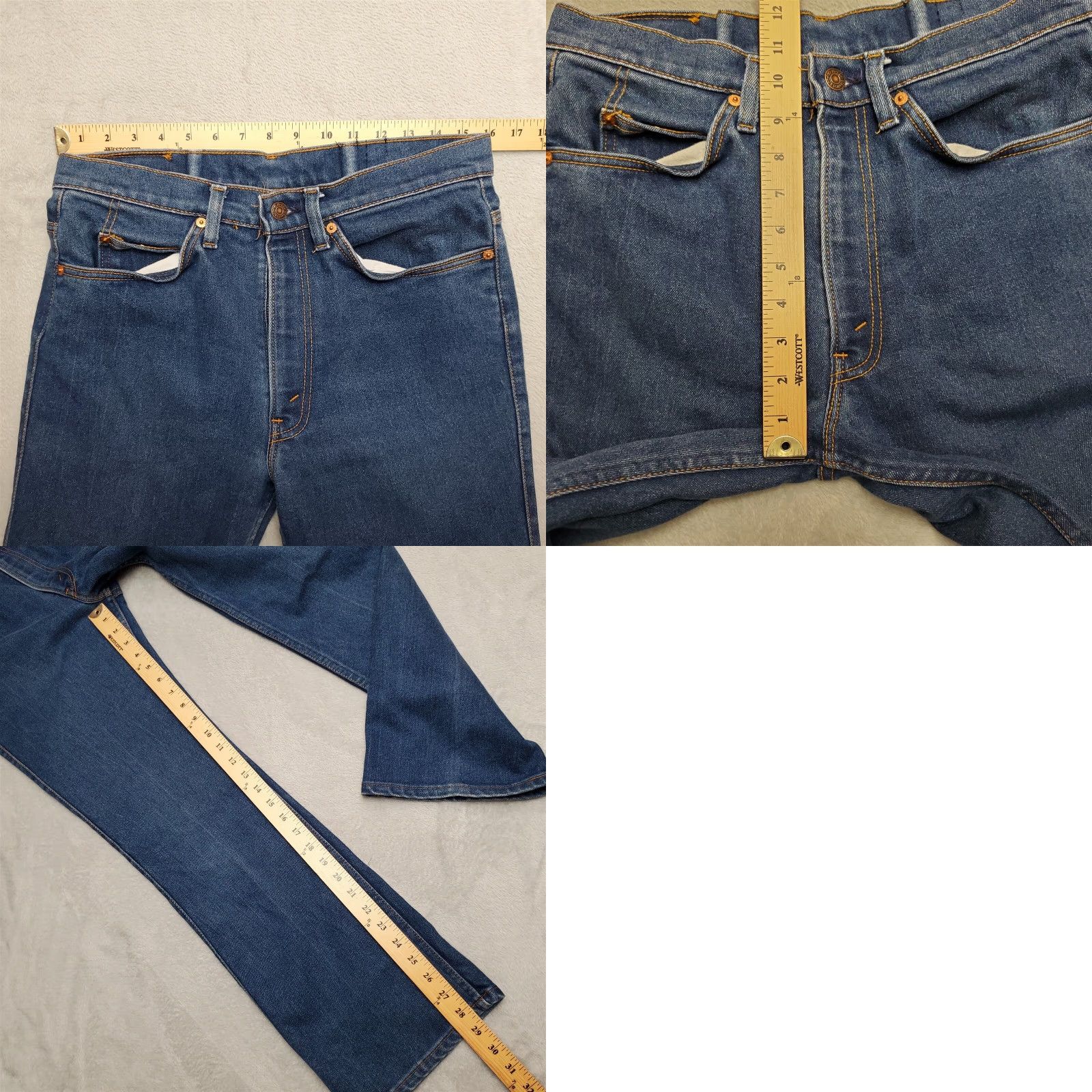 Vintage VINTAGE Levis Jeans Womens 33x31 Blue Denim 515 Boot Cut Everyday Riding Casual Size 24" / US 00 / IT 34 - 9 Thumbnail
