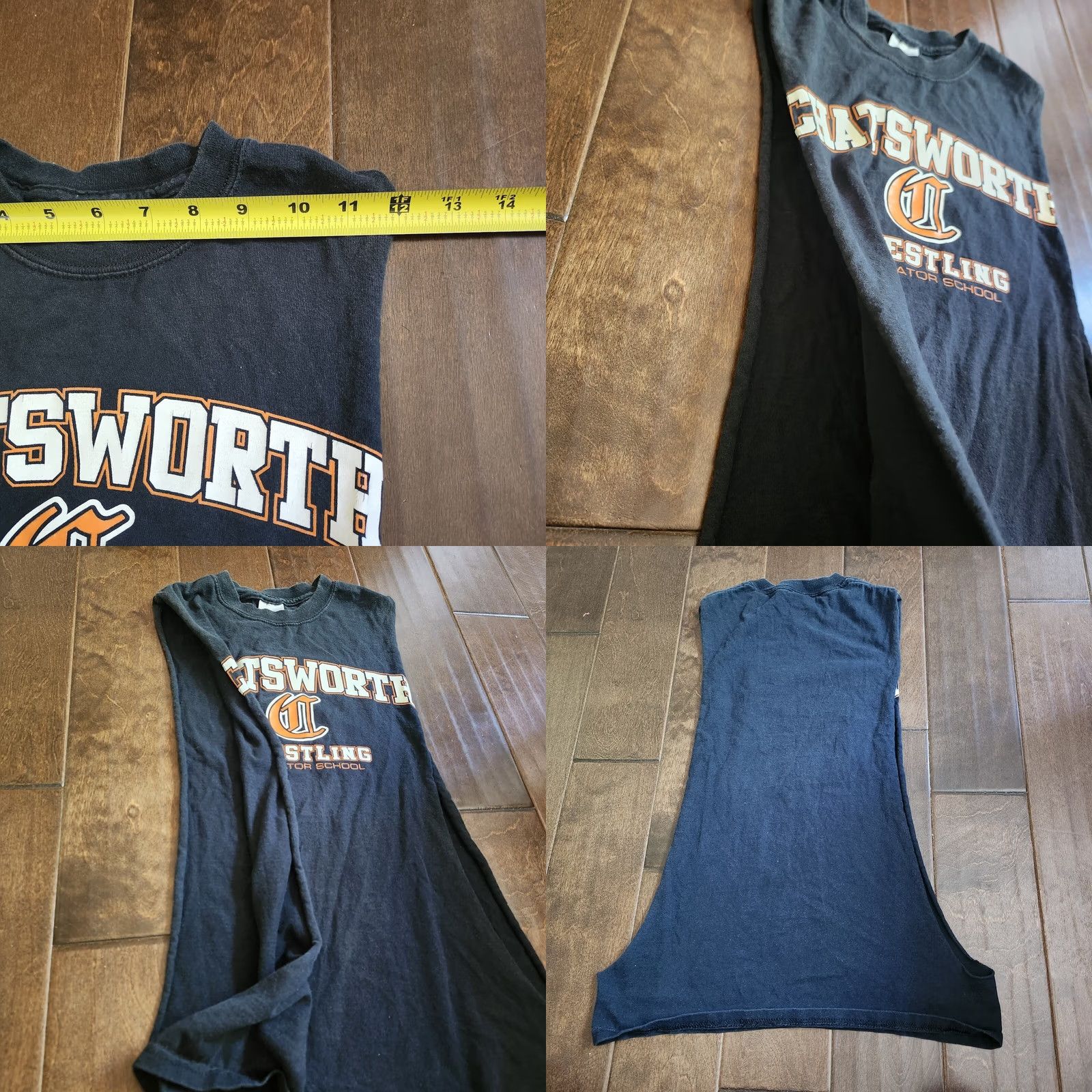Gildan Chatsworth Gladiator School Junior Open Sides Tank Top Black Cotton Teen Small Sleeveless T-Shirt Gildan Regular Mens? Size US S / EU 44-46 / 1 - 8 Thumbnail