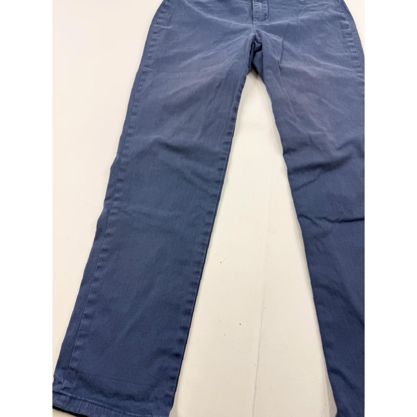 Vintage Lila Ryan Pants Womens 2P Chino Twill Straight Leg Blue Casual Petite Regular Front Zip Button Pockets Size 26" / US 2 / IT 38 - 3 Thumbnail