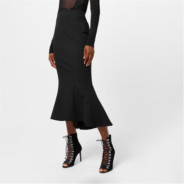 Balmain o1g2r1mq0924 Midi Skirt in Black Size 29" - 3 Thumbnail