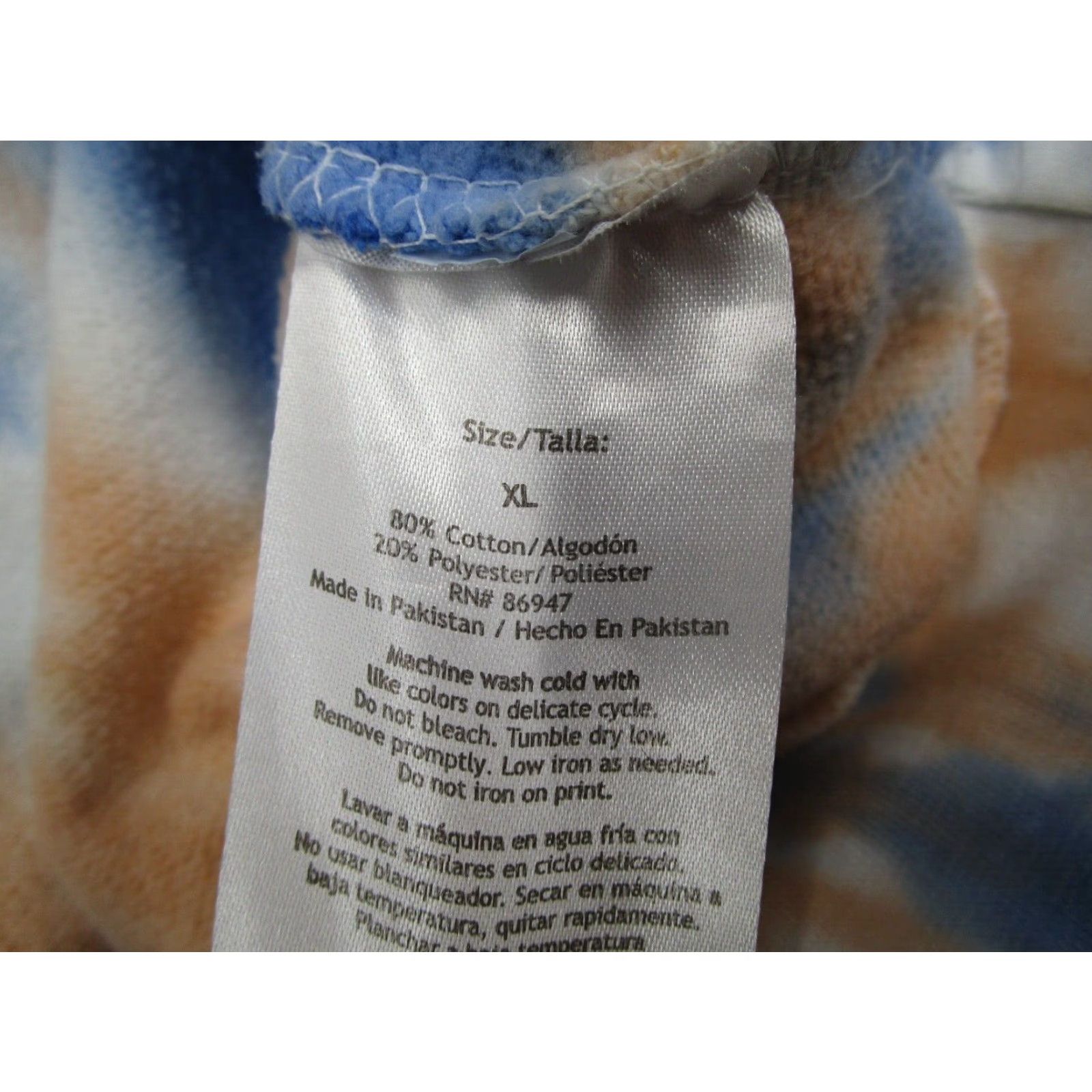 Nickelodeon Nickelodeon Hoodie Mens XL Blue Ren Stimpy Tie Dye Fleece Pullover TV Knit Geometric Logo 90s Cartoon Sports All Seasons Size US XL / EU 56 / 4 - 4 Thumbnail