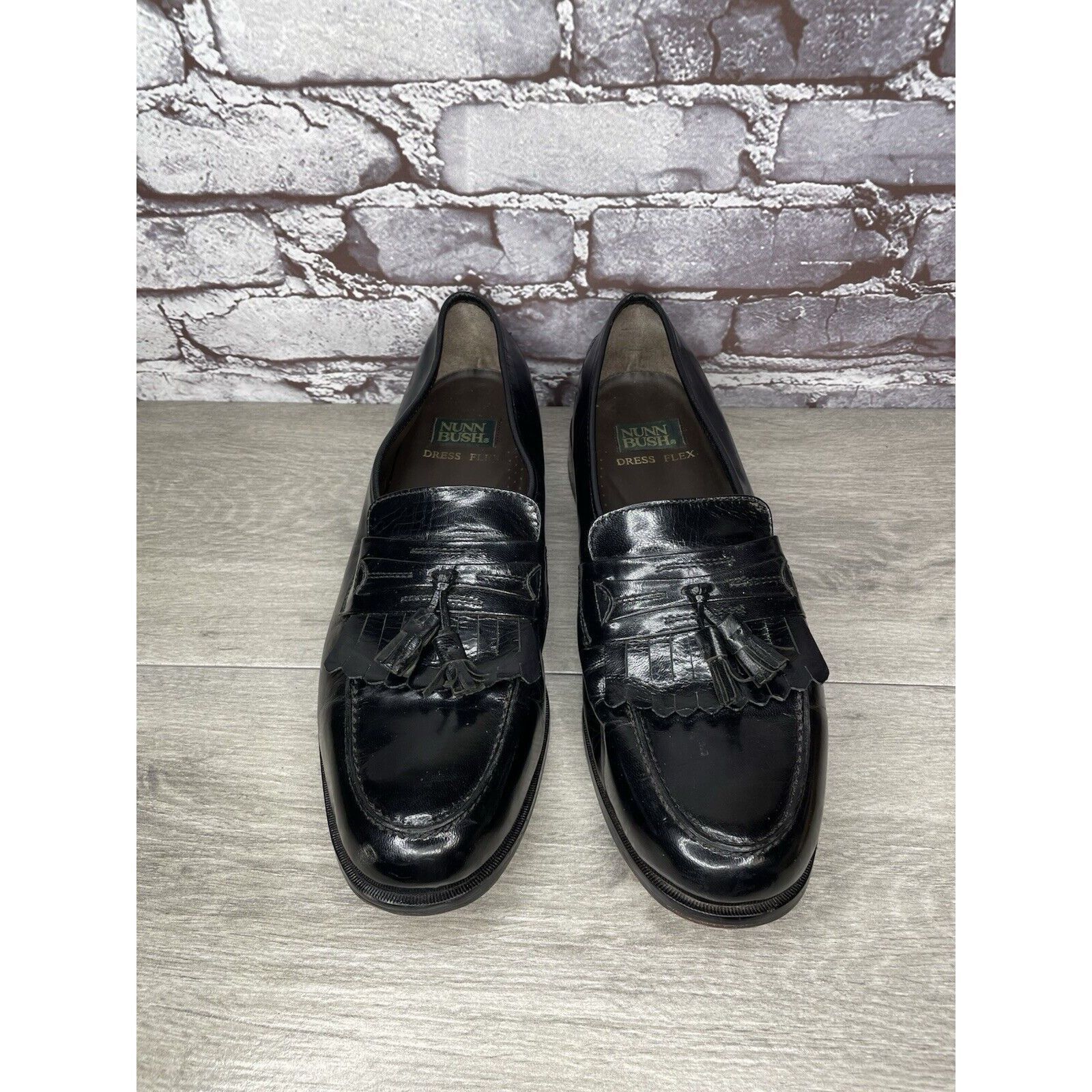 Nunn Bush Nunn Bush Dress Flex Black Leather Kiltie Tassel Loafers Sho Size US 12 / EU 45 - 11 Thumbnail