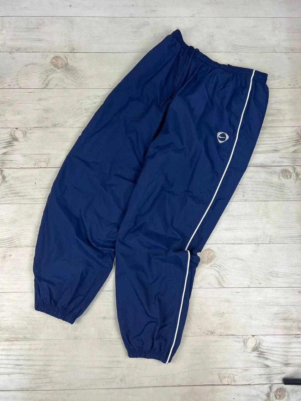 Nike Vintage Nike Track Pants Nylon 00s Swoosh Striped Y2K Baggy Size US 36 / EU 52 - 1 Thumbnail