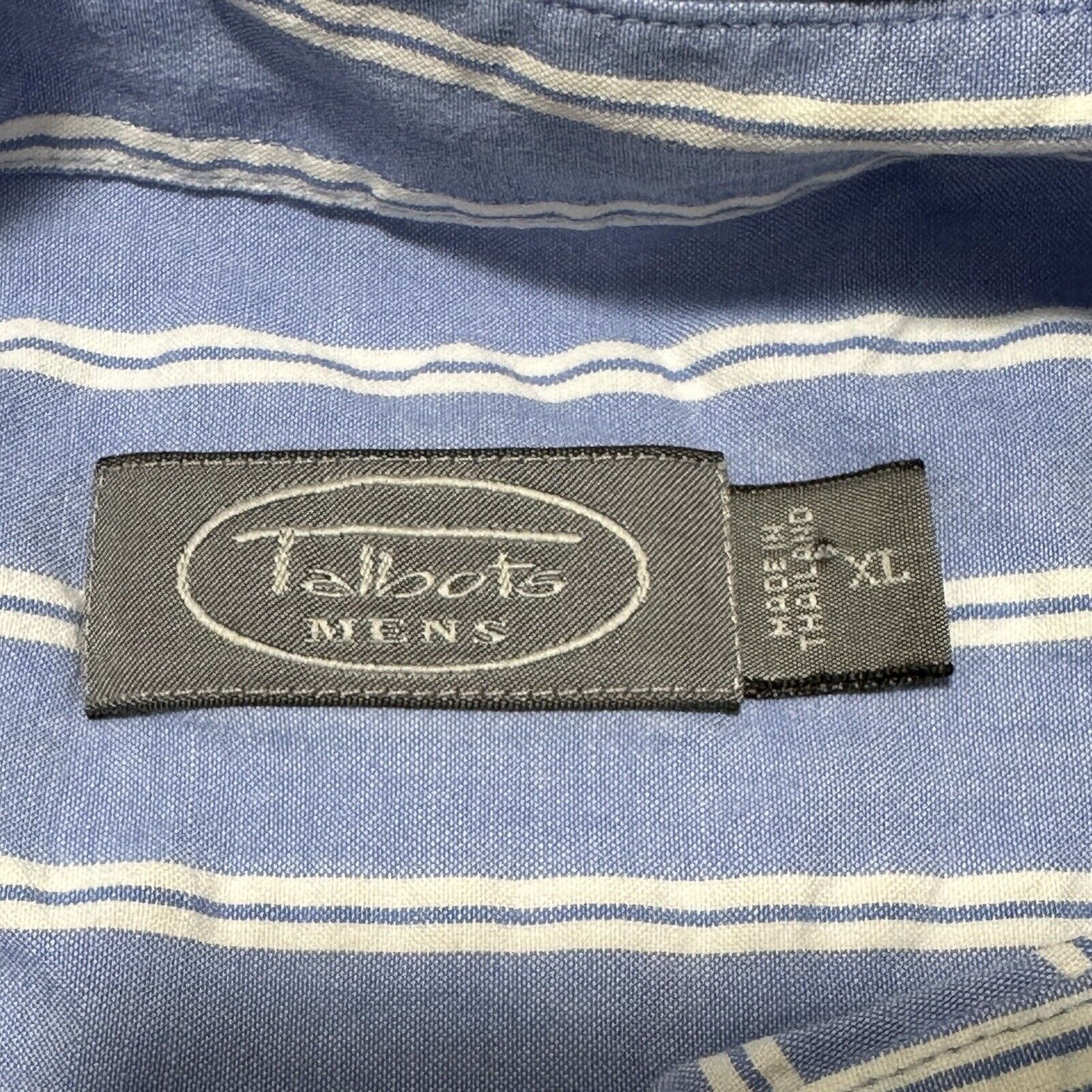 Other Talbots XL Button Down Shirt Light Blue White Striped Cotton Size US XL / EU 56 / 4 - 3 Thumbnail