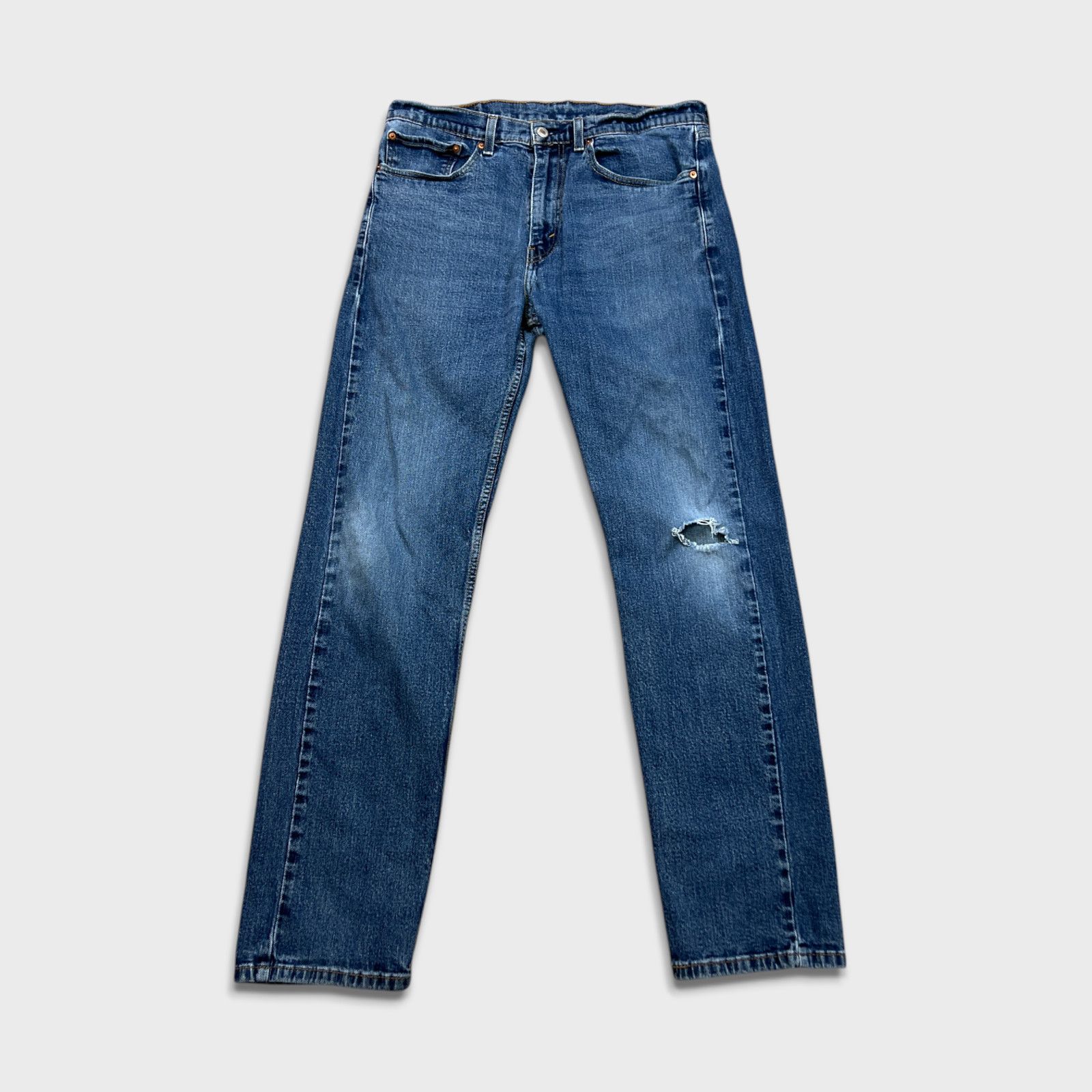 Levi's × Vintage Levi's 505 Jean 34x34 Regular Straight Leg Distressed Denim Size US 34 / EU 50 - 1 Thumbnail