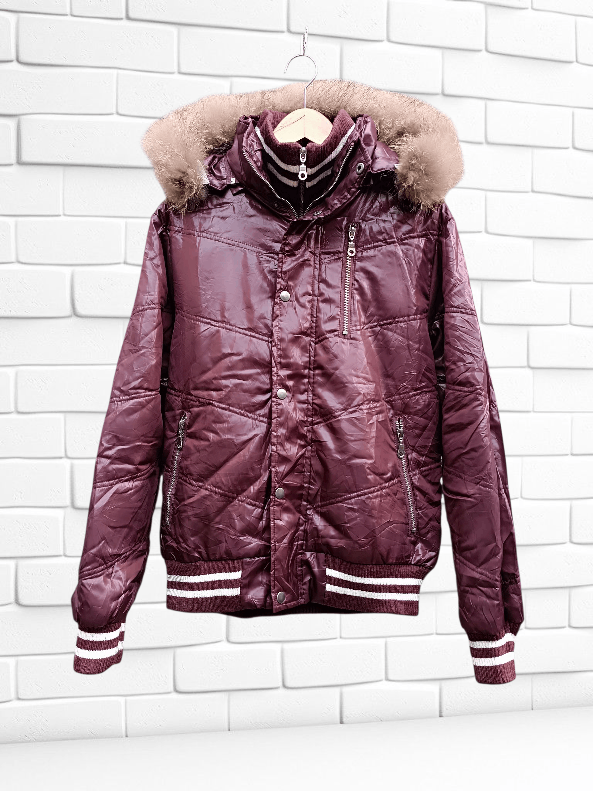 Japanese Brand Nylaus Design Fur Puffer Down Jacket Double Layer Size US L / EU 52-54 / 3 - 4 Thumbnail