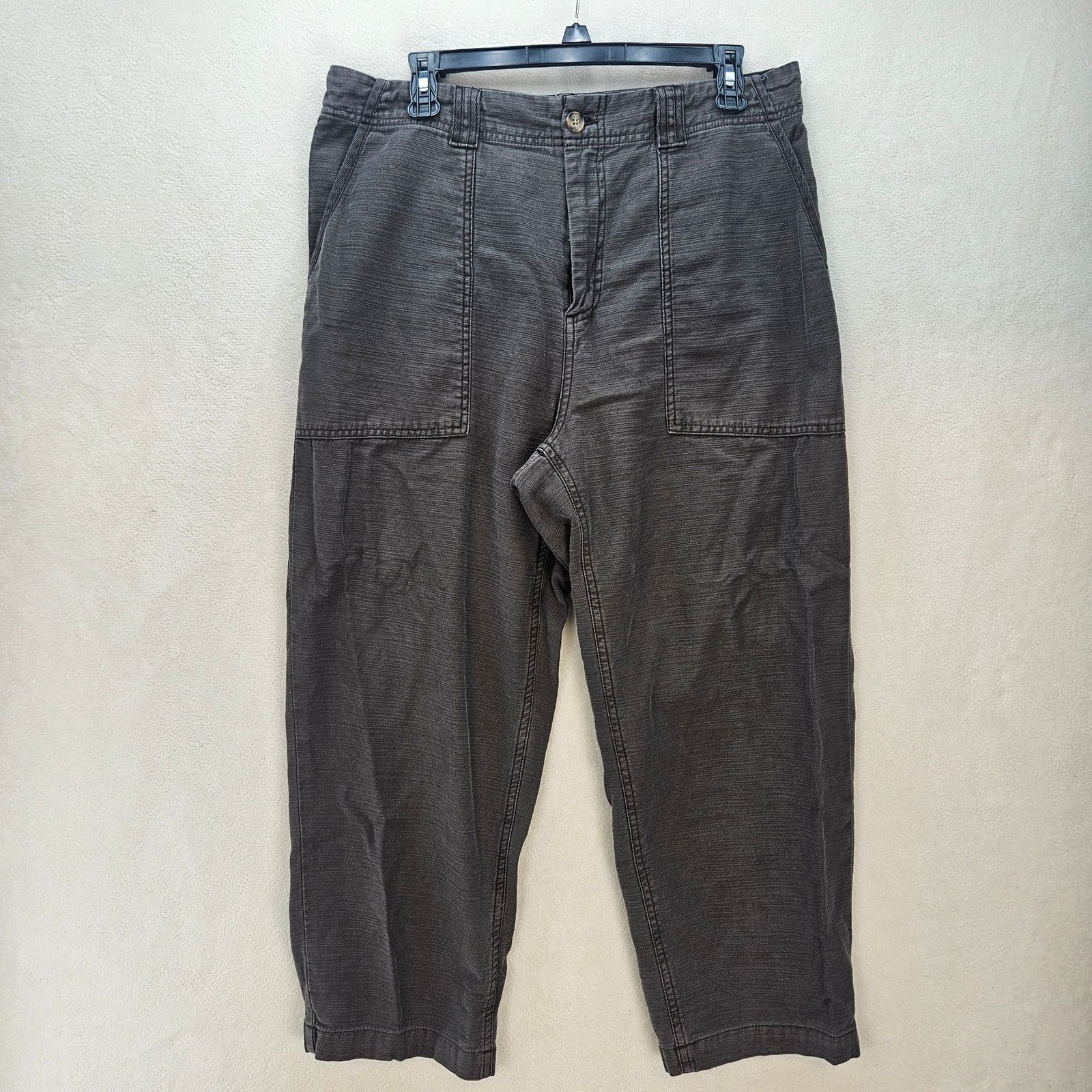 Lucky Brand LUCKY BRAND WOMEN'S 12 COTTEN BLEND DARK GRAY CARGO PANTS Size 34" / US 12 / IT 48 - 1 Thumbnail