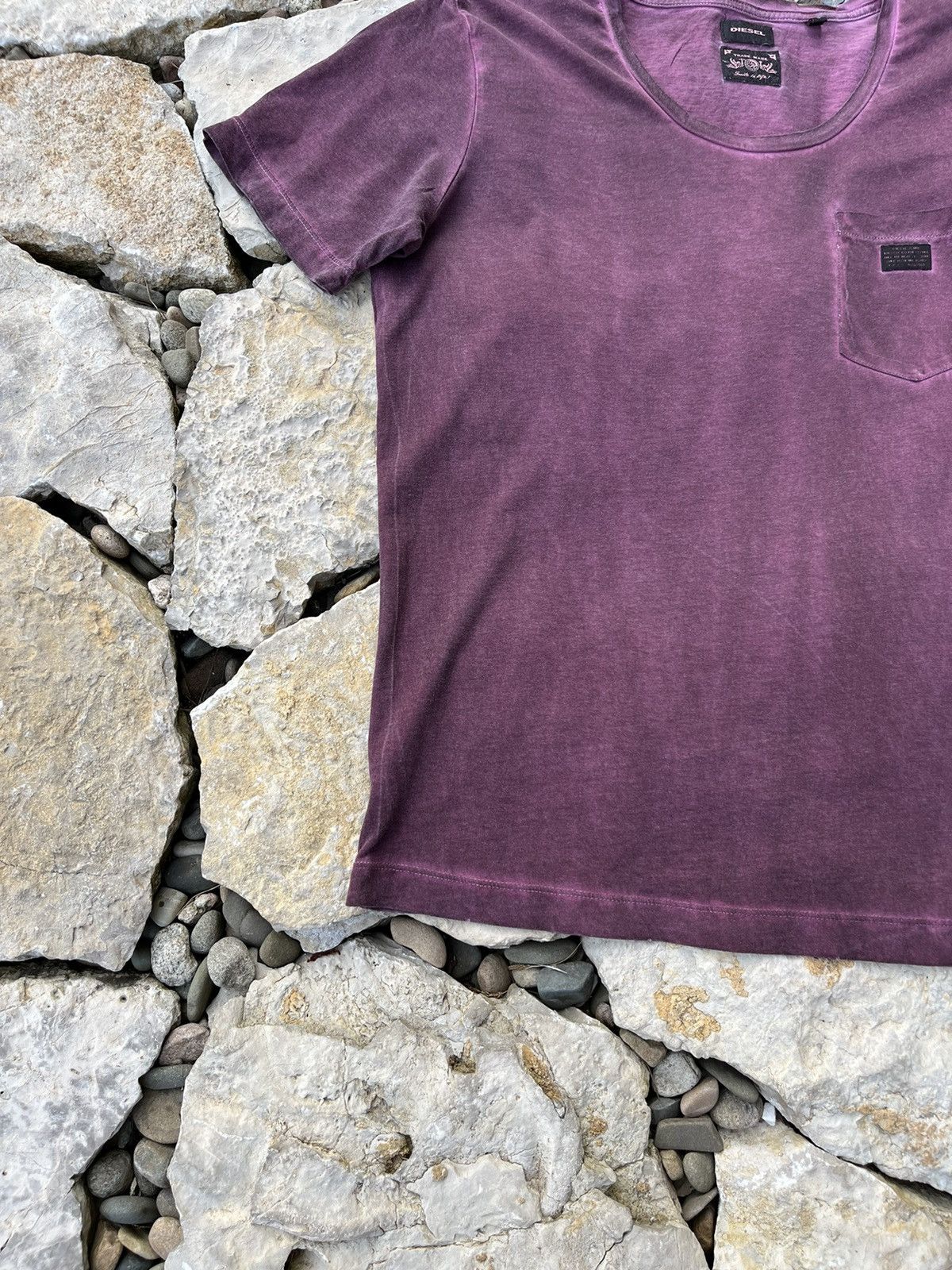 Diesel × Vintage Vintage Diesel acid burnt tee y2k tee pocket t-shirt Size US S / EU 44-46 / 1 - 7 Thumbnail