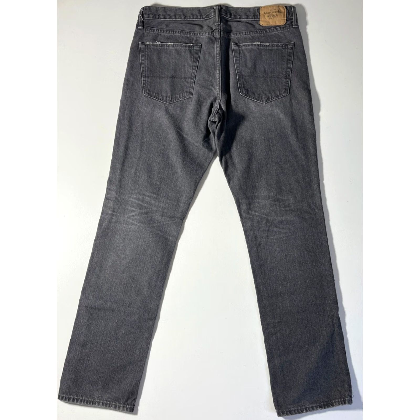 Abercrombie & Fitch VINTAGE Abercrombie & Fitch Jeans Men Gray 34x32 5-Pocket Denim 100% Cotton Straight Middle Rise Belt Loops Size US 34 / EU 50 - 2 Thumbnail