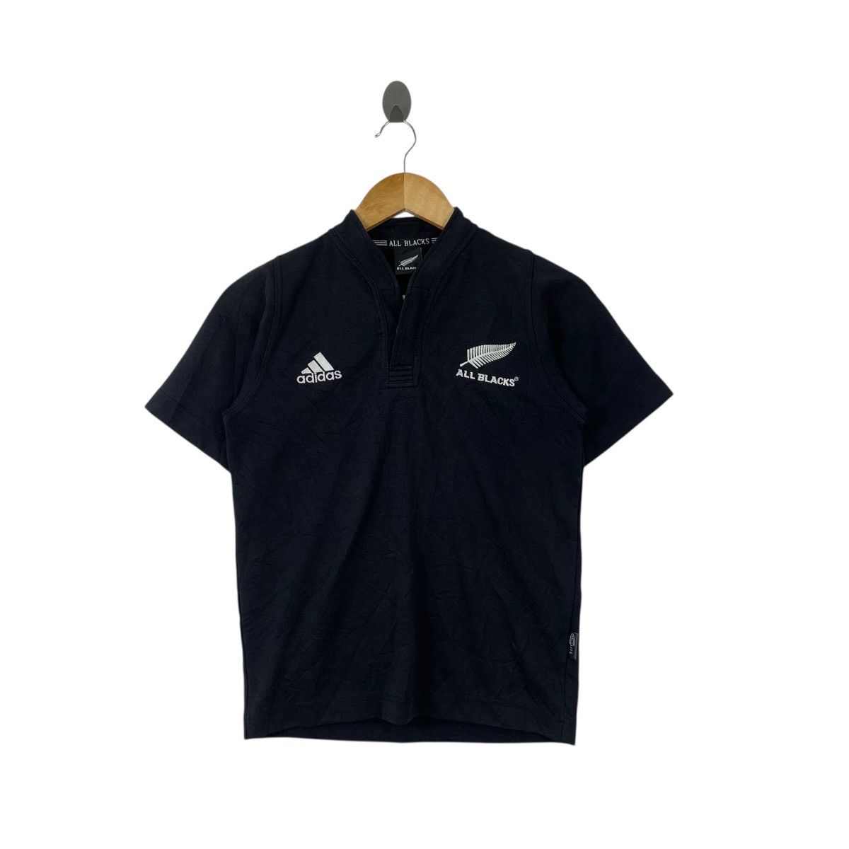 Adidas ADIDAS ALL BLACKS RUGBY New Zealand Climalite Jersey Tee Size S / US 4 / IT 40 - 3 Thumbnail