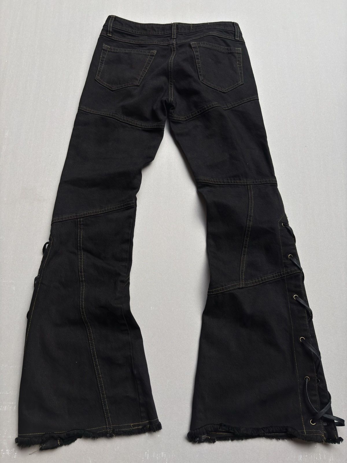 Japanese Brand Estacot lace up flare jeans Size US 27 - 4 Thumbnail