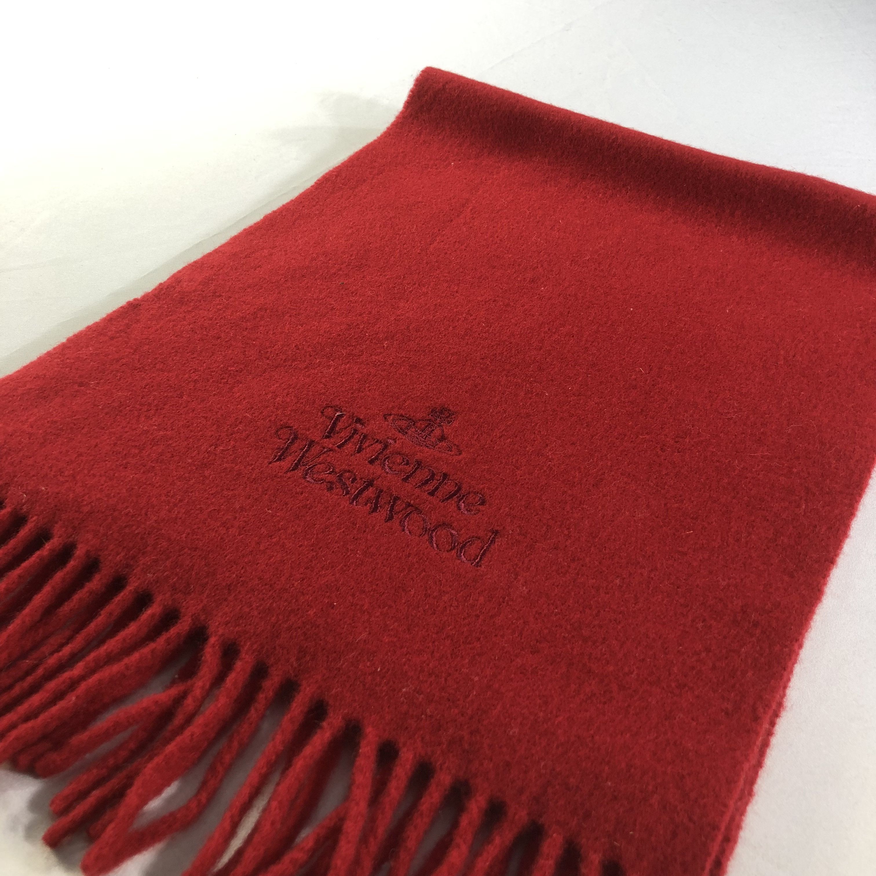 Vivienne Westwood Vivienne Westwood Plain Wool Scarf Muffler V1704 Size ONE SIZE - 3 Thumbnail