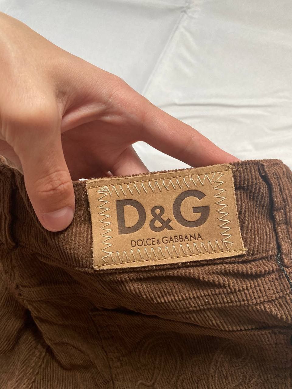 Dolce & Gabbana × Jean × Vintage Vintage Dolce & Gabbana Velvet Jeans Y2K Size 28" / US 6 / IT 42 - 5 Thumbnail