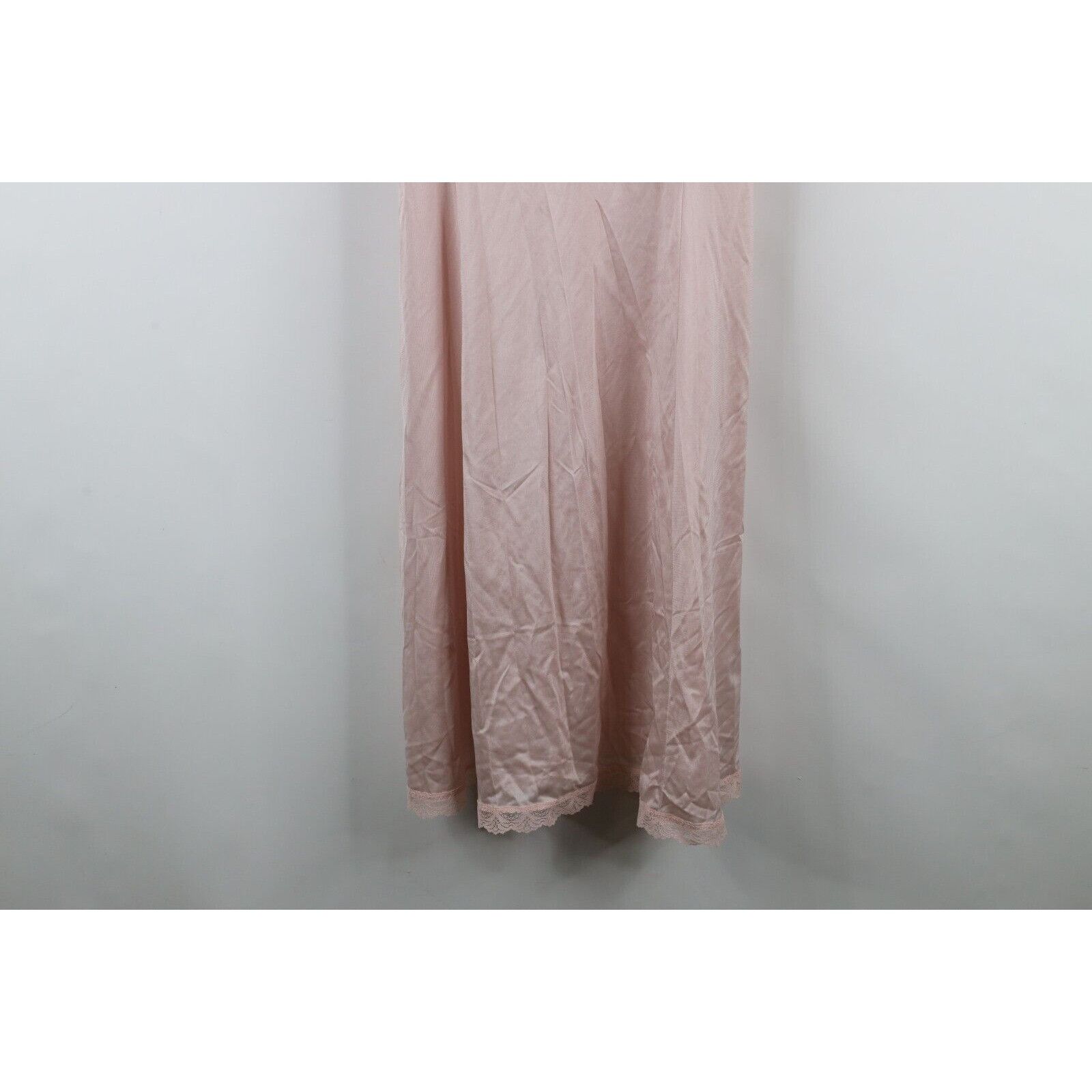 Vintage Vintage 70s Silky Nylon Flower Lace Night Gown Slip Size XS / US 0-2 / IT 36-38 - 4 Thumbnail